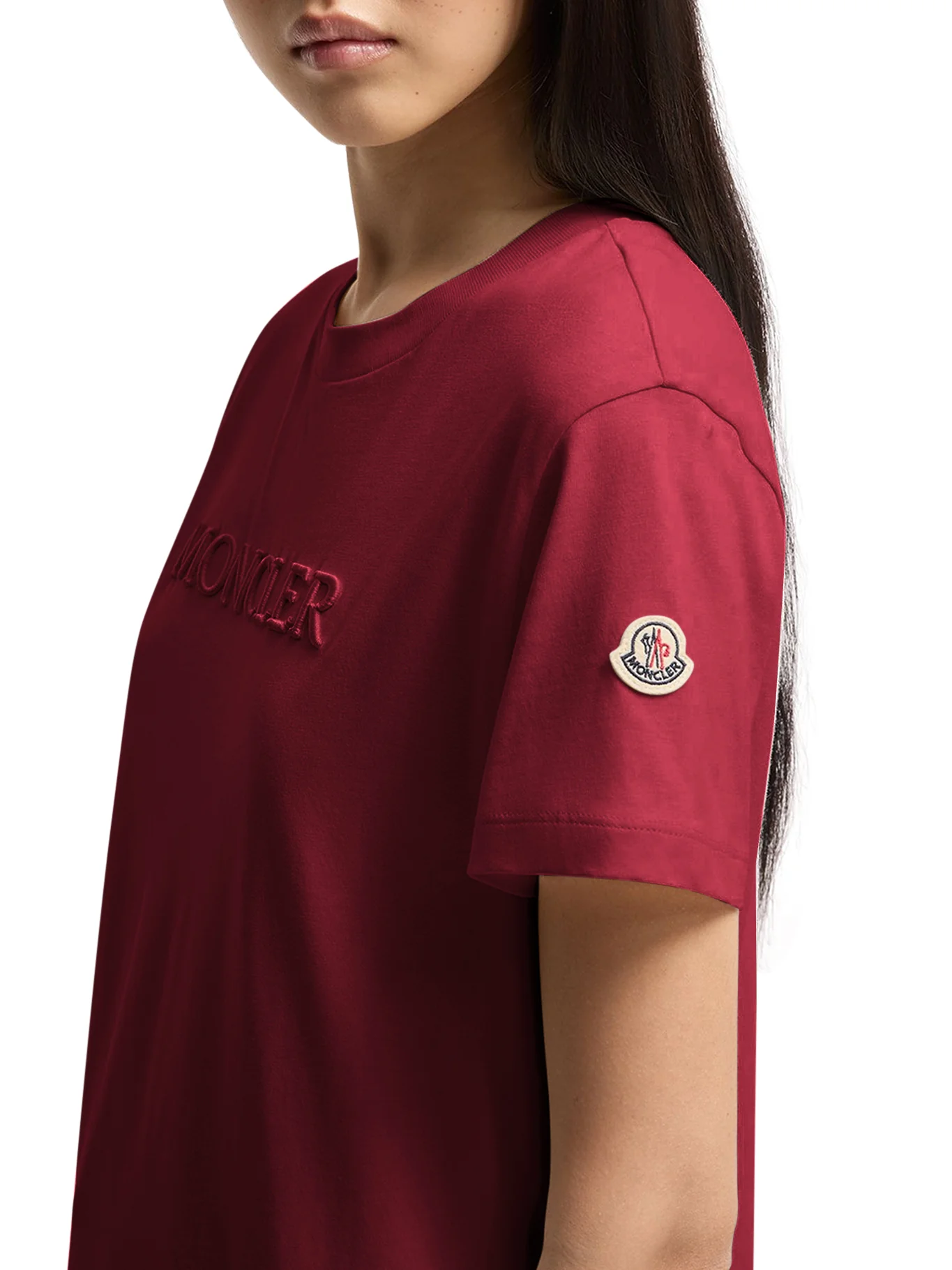 COTTON T-SHIRT WITH EMBROIDERED TONE-ON-TONE LOGO - Image 5