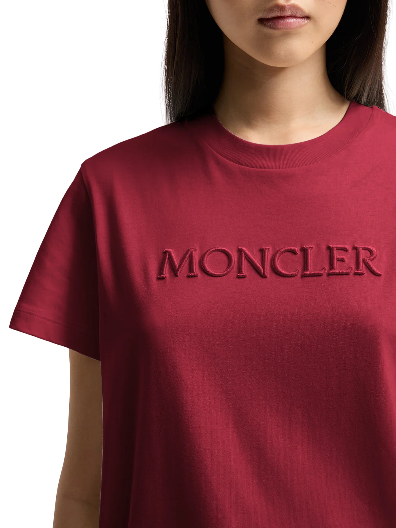 COTTON T-SHIRT WITH EMBROIDERED TONE-ON-TONE LOGO - Image 6