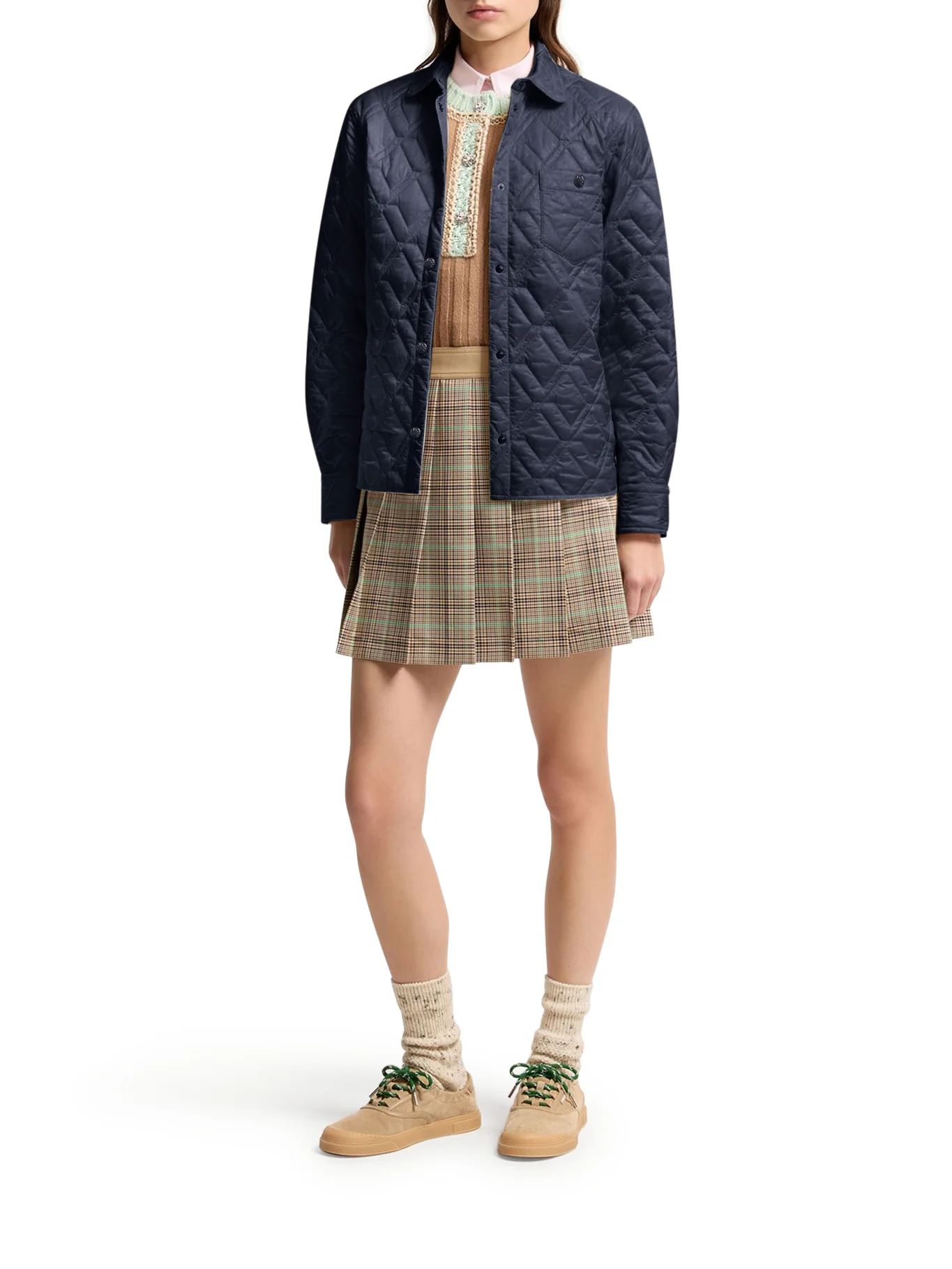DIAMOND QUILTED PADDED SHIRT JACKET - Image 2