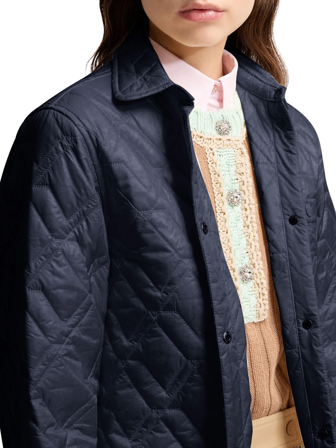DIAMOND QUILTED PADDED SHIRT JACKET - Image 6