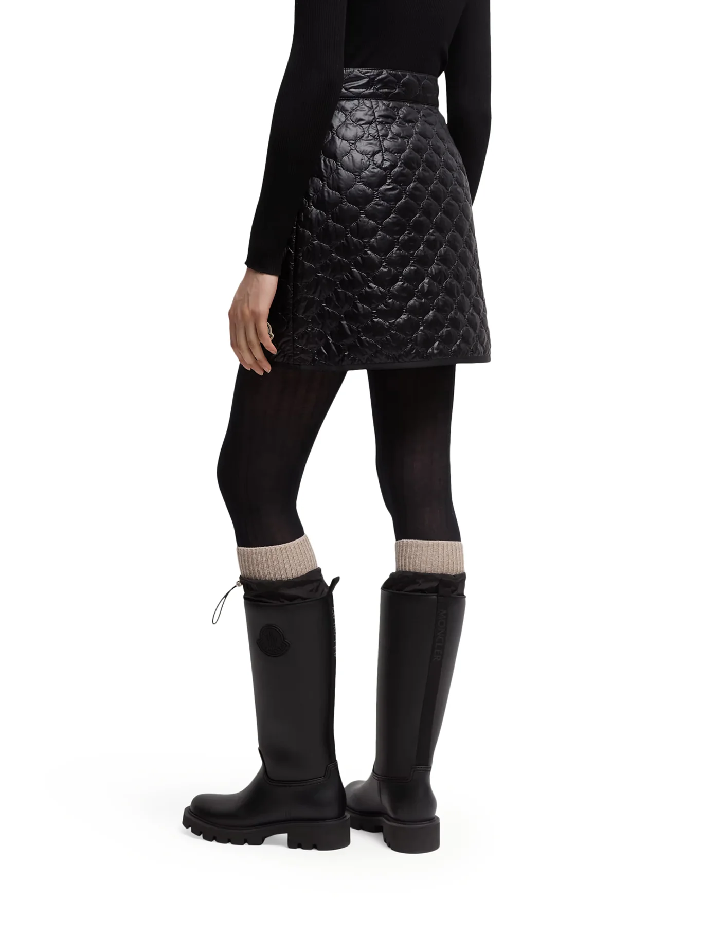 PADDED MINI SKIRT WITH CHECKED QUILTING - Image 4
