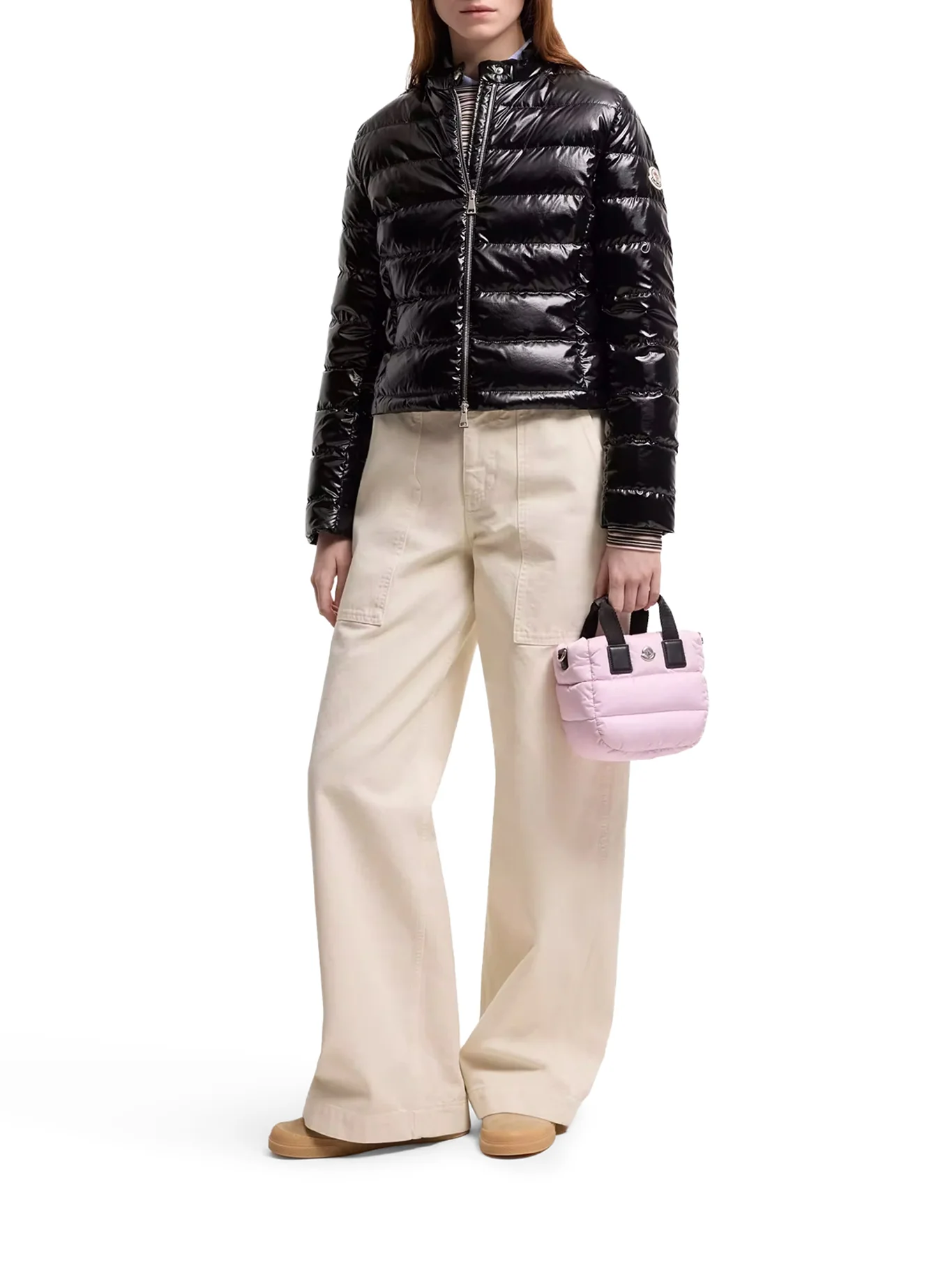 SHORT DOWN JACKET WITH BOW TIE - Image 2
