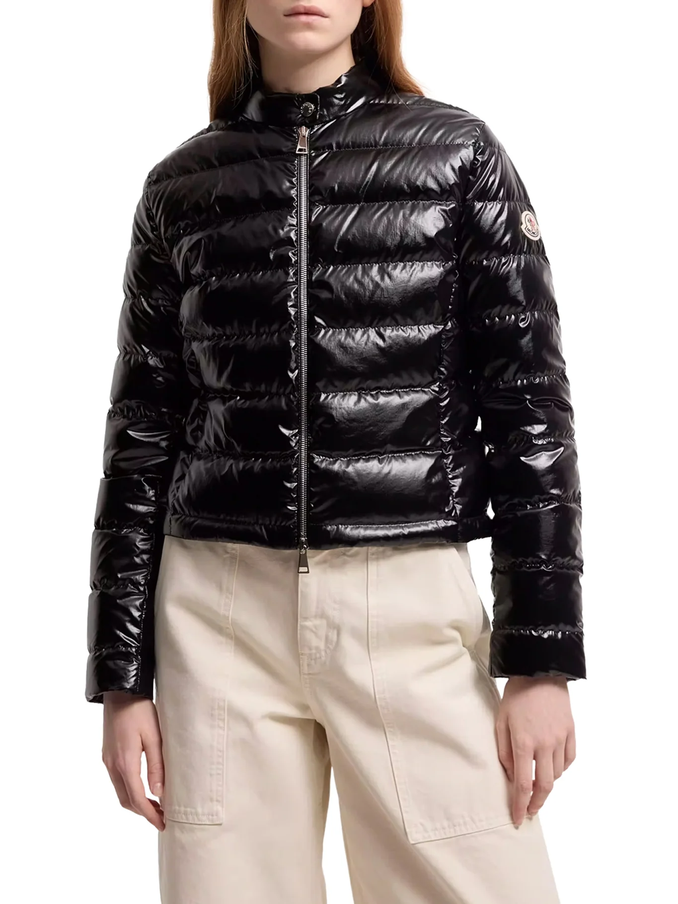 SHORT DOWN JACKET WITH BOW TIE - Image 3