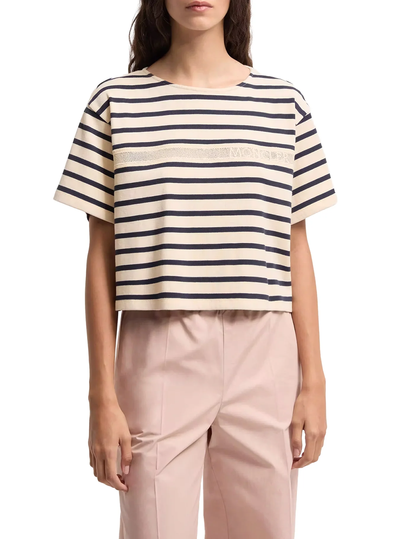 STRIPED CROP T-SHIRT WITH LOGO - Image 3