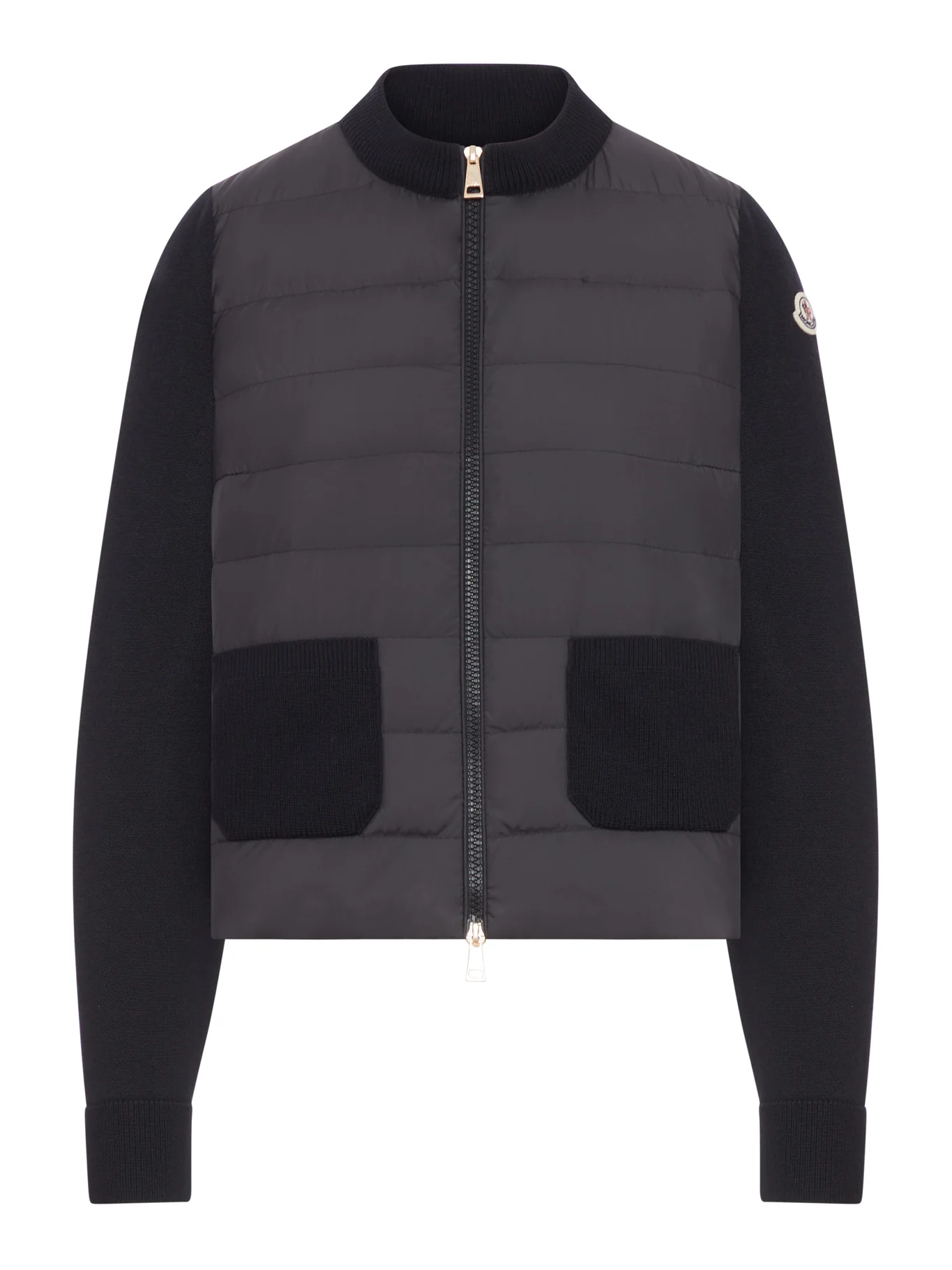 WOOL PADDED CARDIGAN WITH ZIP