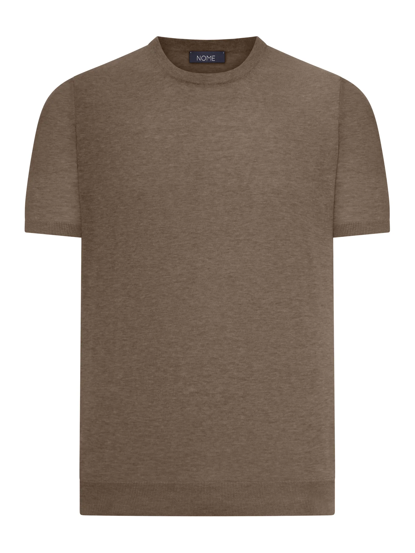 CREW NECK COTTON KNITTED T-SHIRT