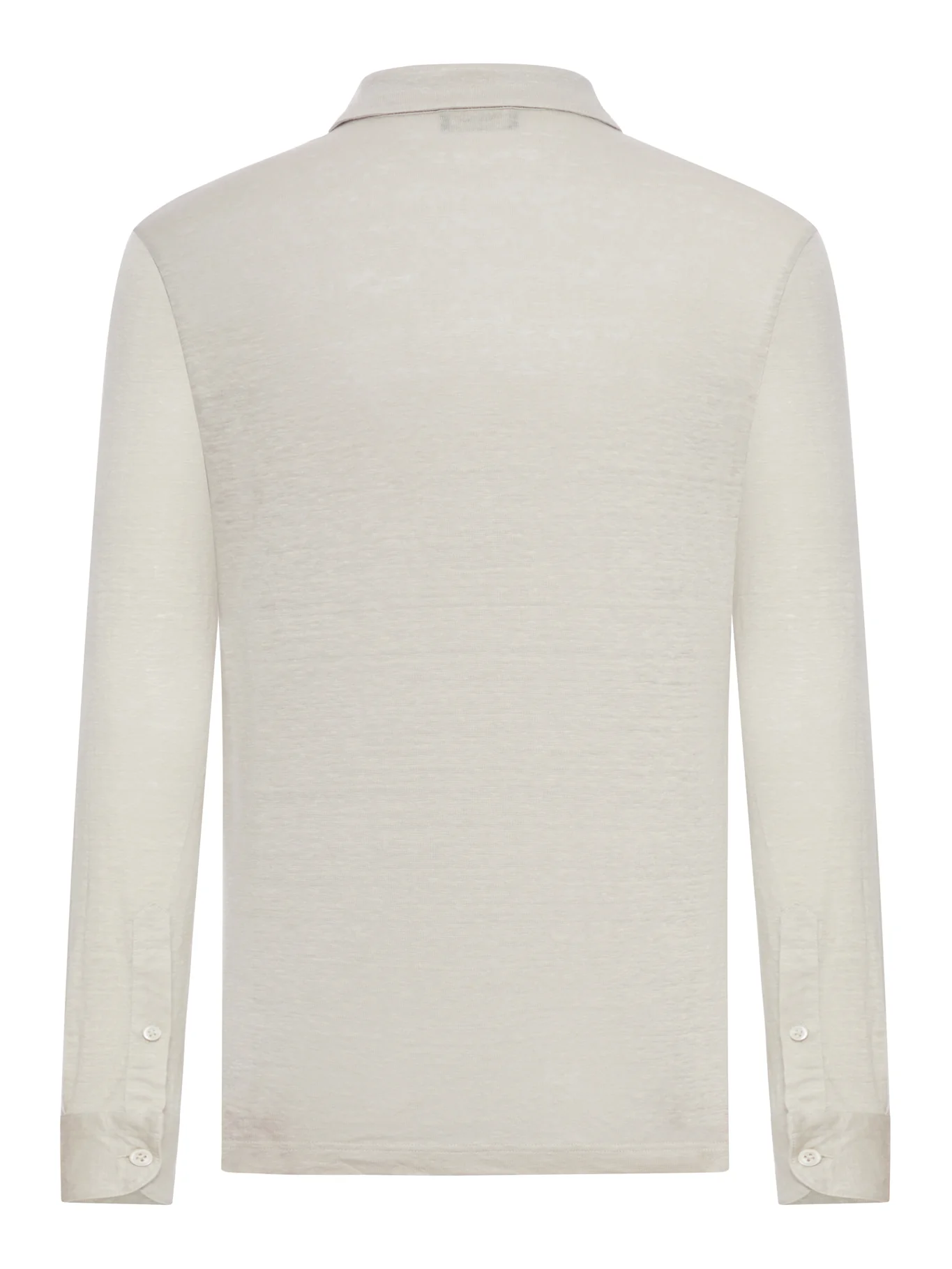 LONG-SLEEVED LINEN POLO SHIRT - Image 2