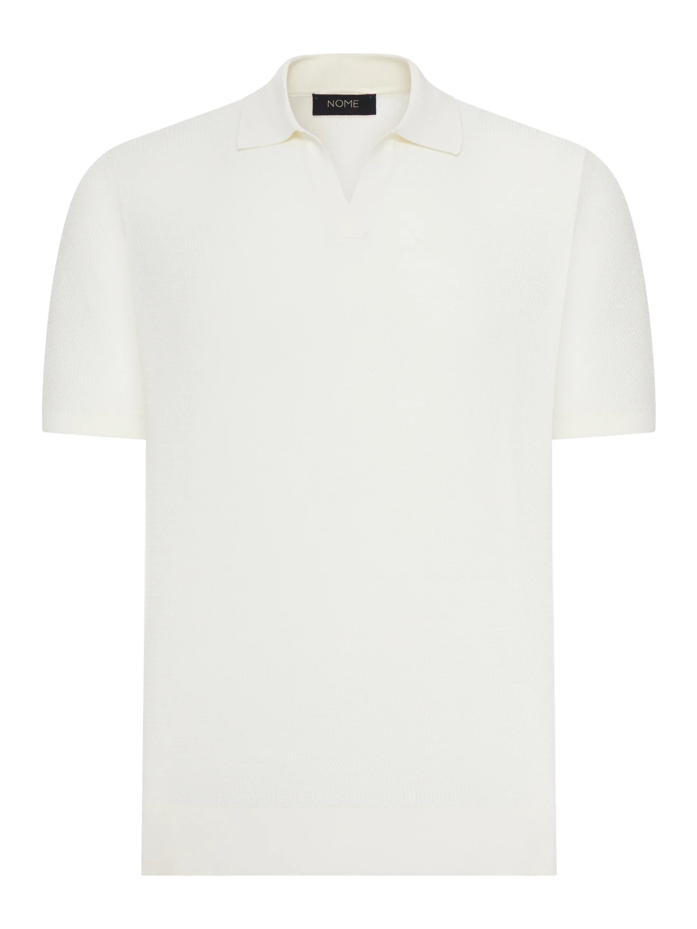 SHORT-SLEEVED SILK AND COTTON POLO SHIRT