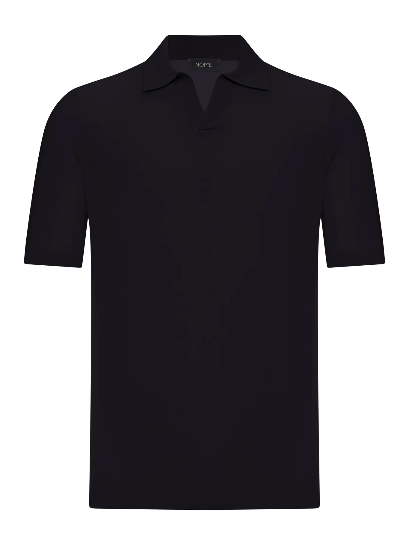 SILK V-NECK POLO SHIRT