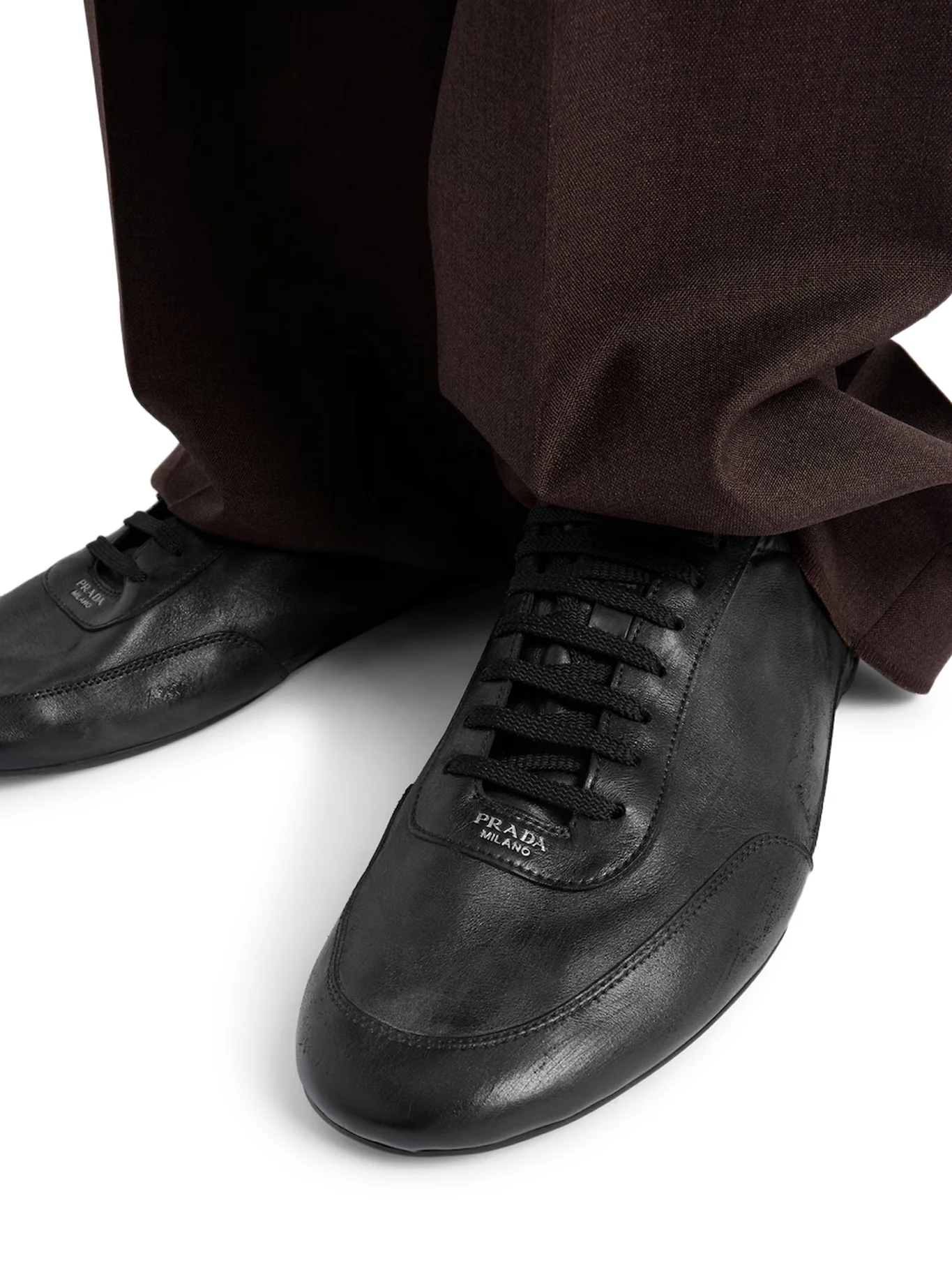 COLLAPSE LEATHER SNEAKERS - Image 2