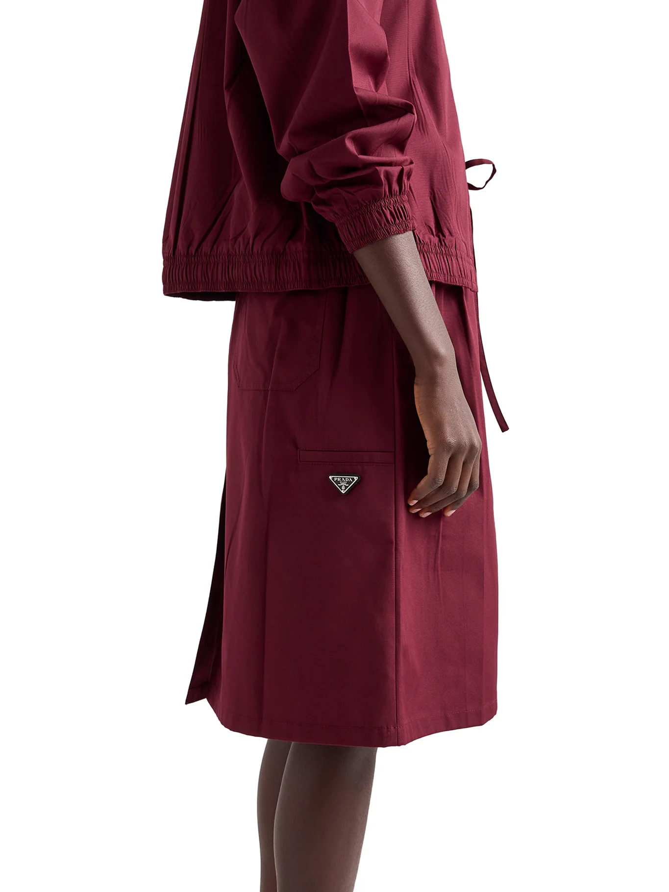 COTTON POPLIN MIDI SKIRT - Image 4