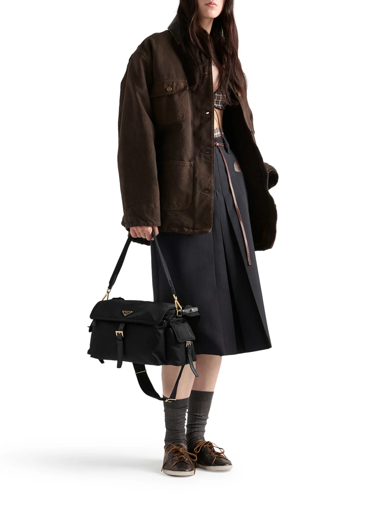 EXPLORE LARGE RE-NYLON BAG WITH FLAP - Image 2