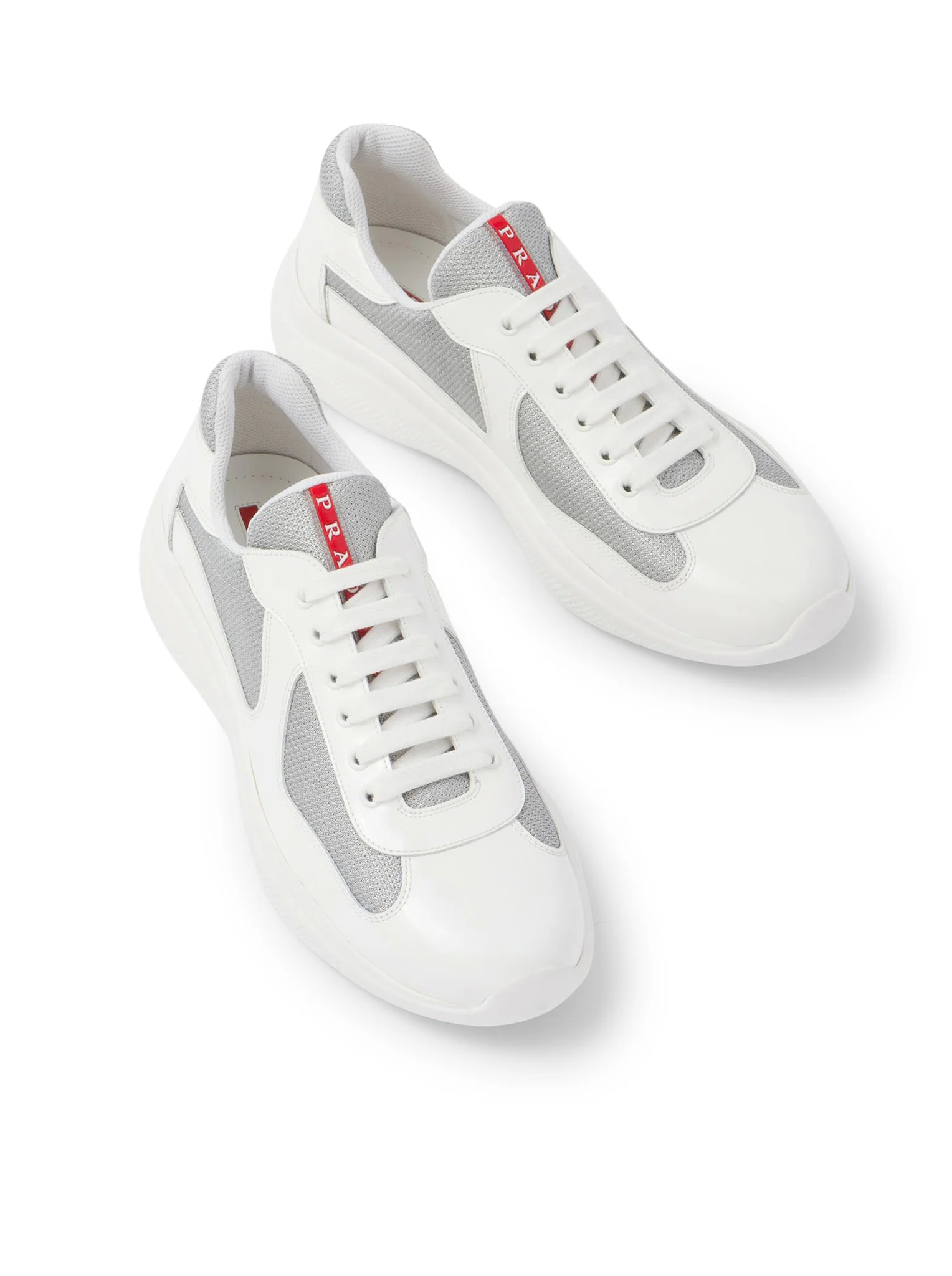 PRADA AMERICA`S CUP PATENT LEATHER AND BIKE FABRIC SNEAKERS - Image 4