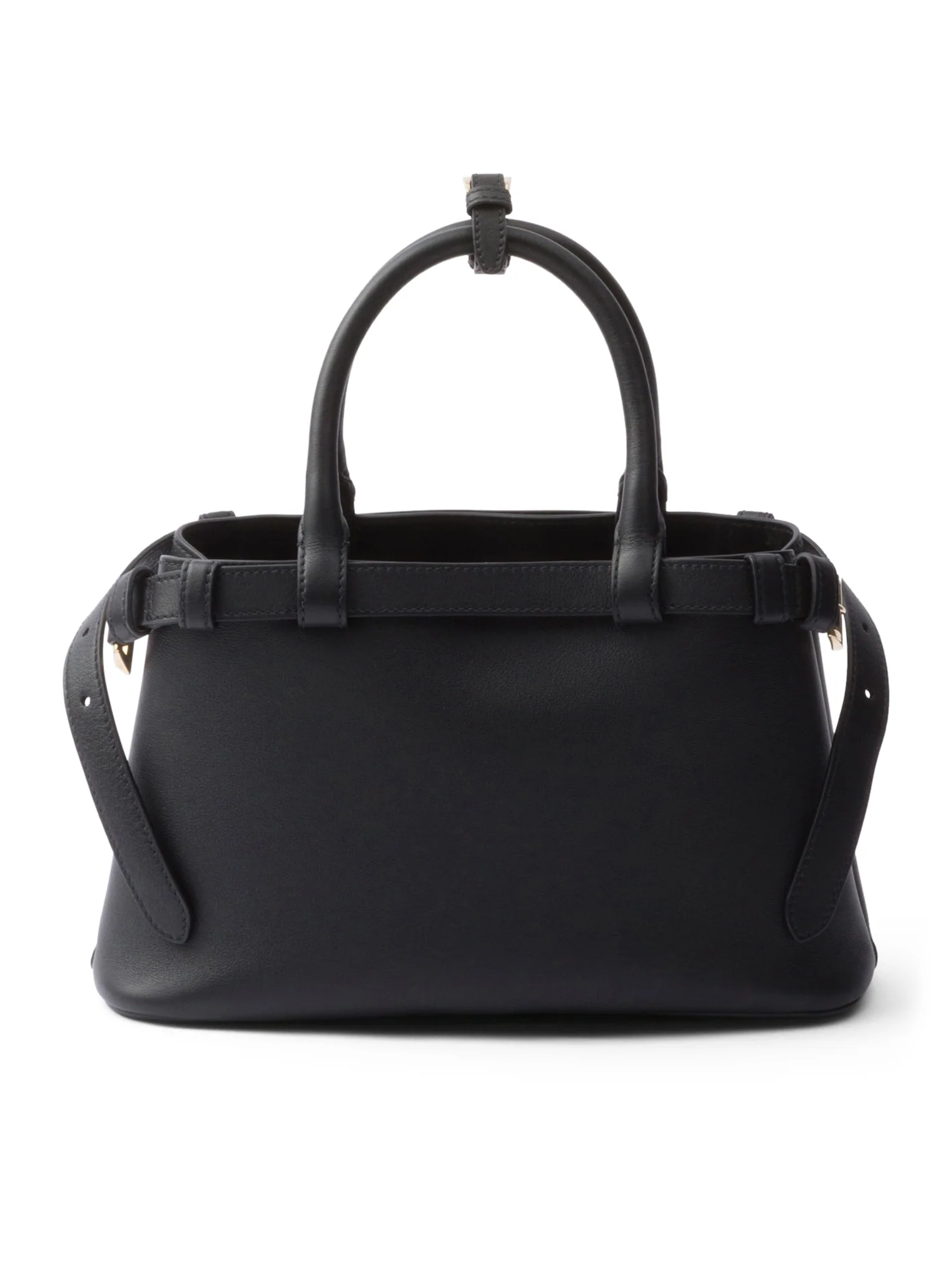 PRADA BUCKLE SMALL LEATHER BAG WITH DOUBLE BELT - Image 5