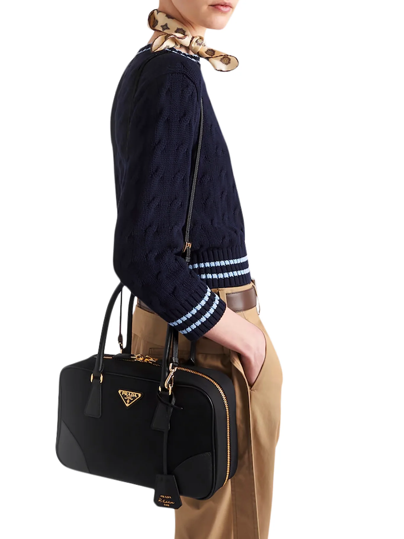 RE-EDITION 1978 MEDIUM TOP BAG IN RE-NYLON AND SAFFIANO - Image 3