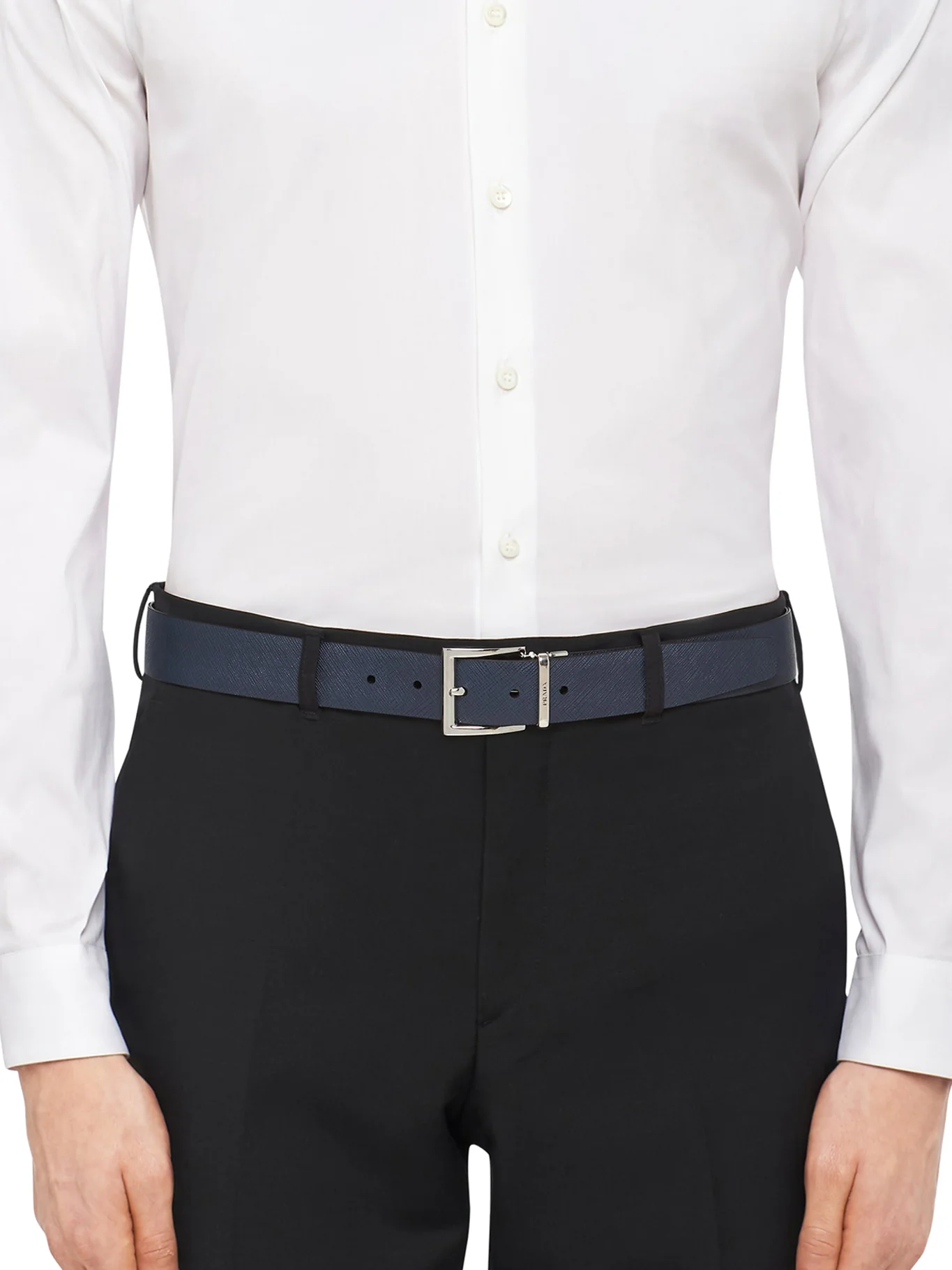 REVERSIBLE SAFFIANO LEATHER BELT - Image 3