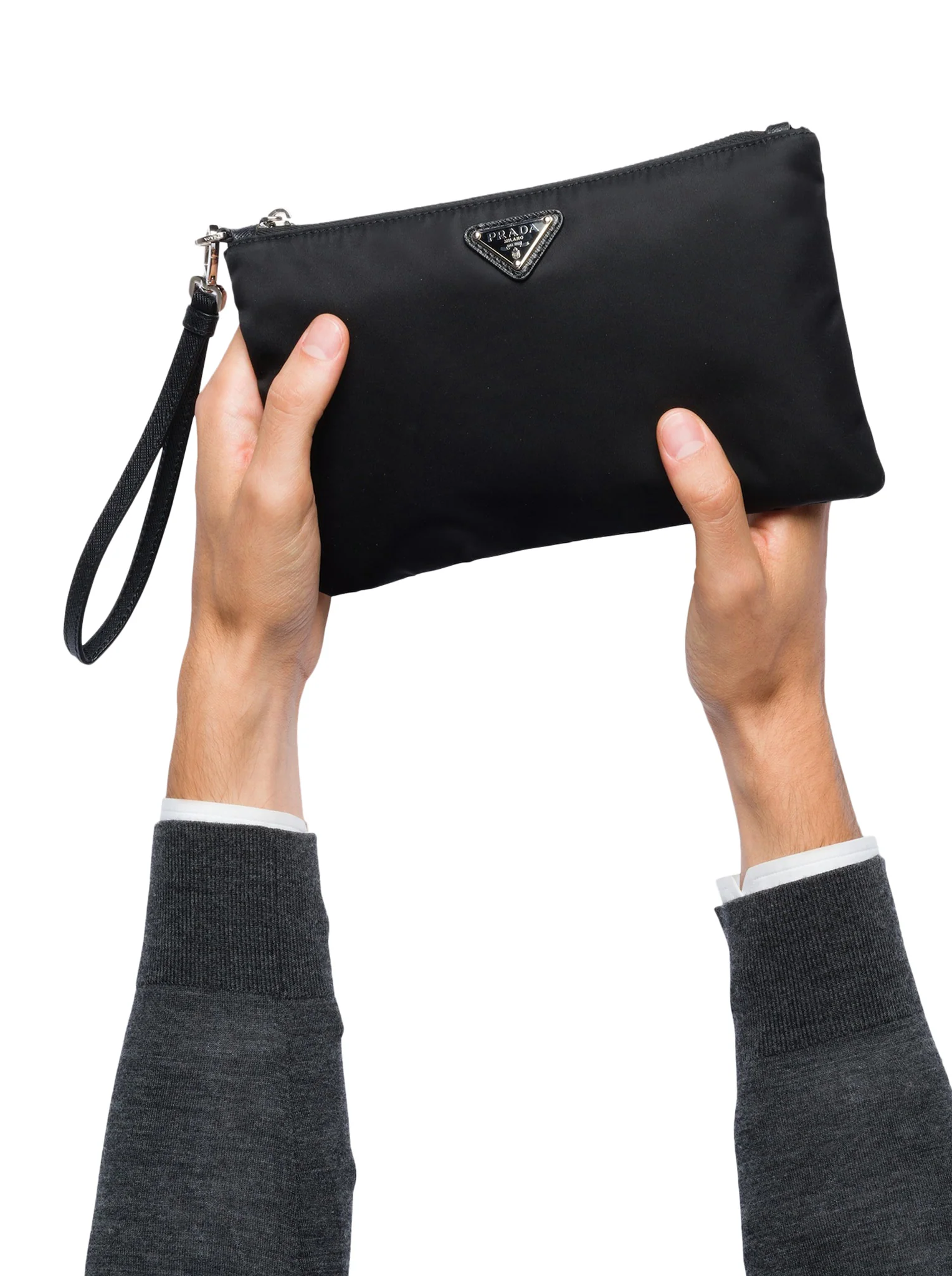RE-NYLON AND SAFFIANO POUCH - Image 2