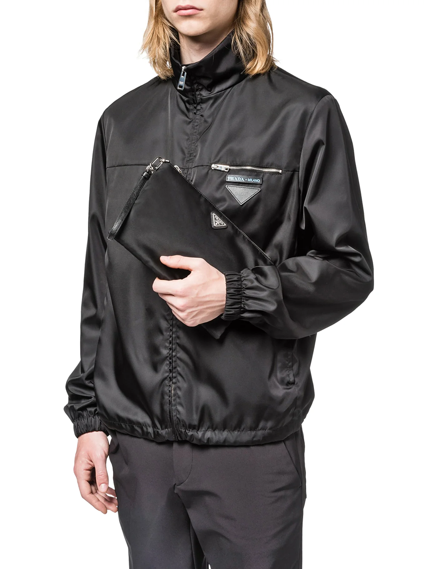RE-NYLON POUCH IN SAFFIANO - Image 2