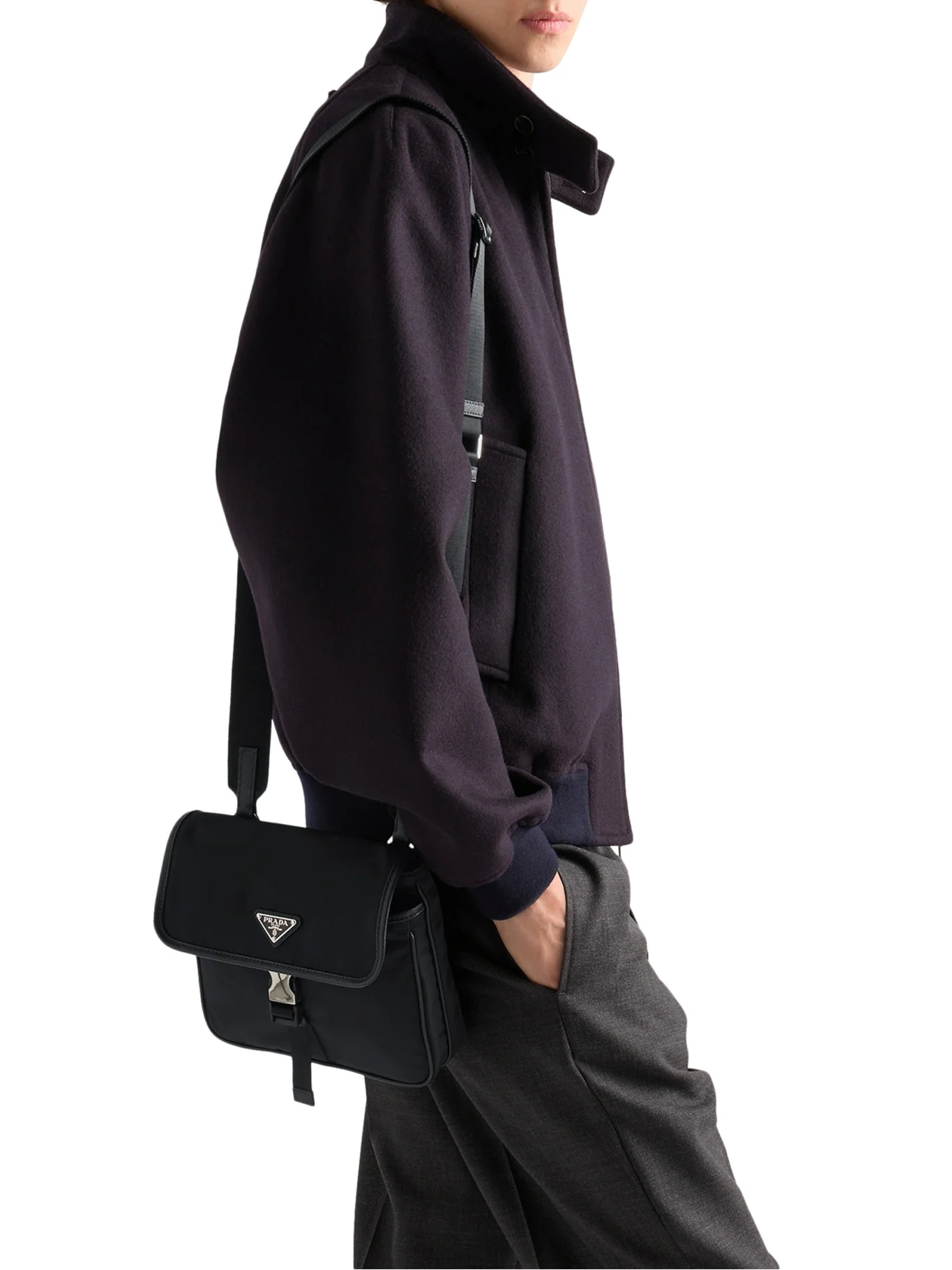 RE-NYLON AND SAFFIANO SHOULDER BAG - Image 2