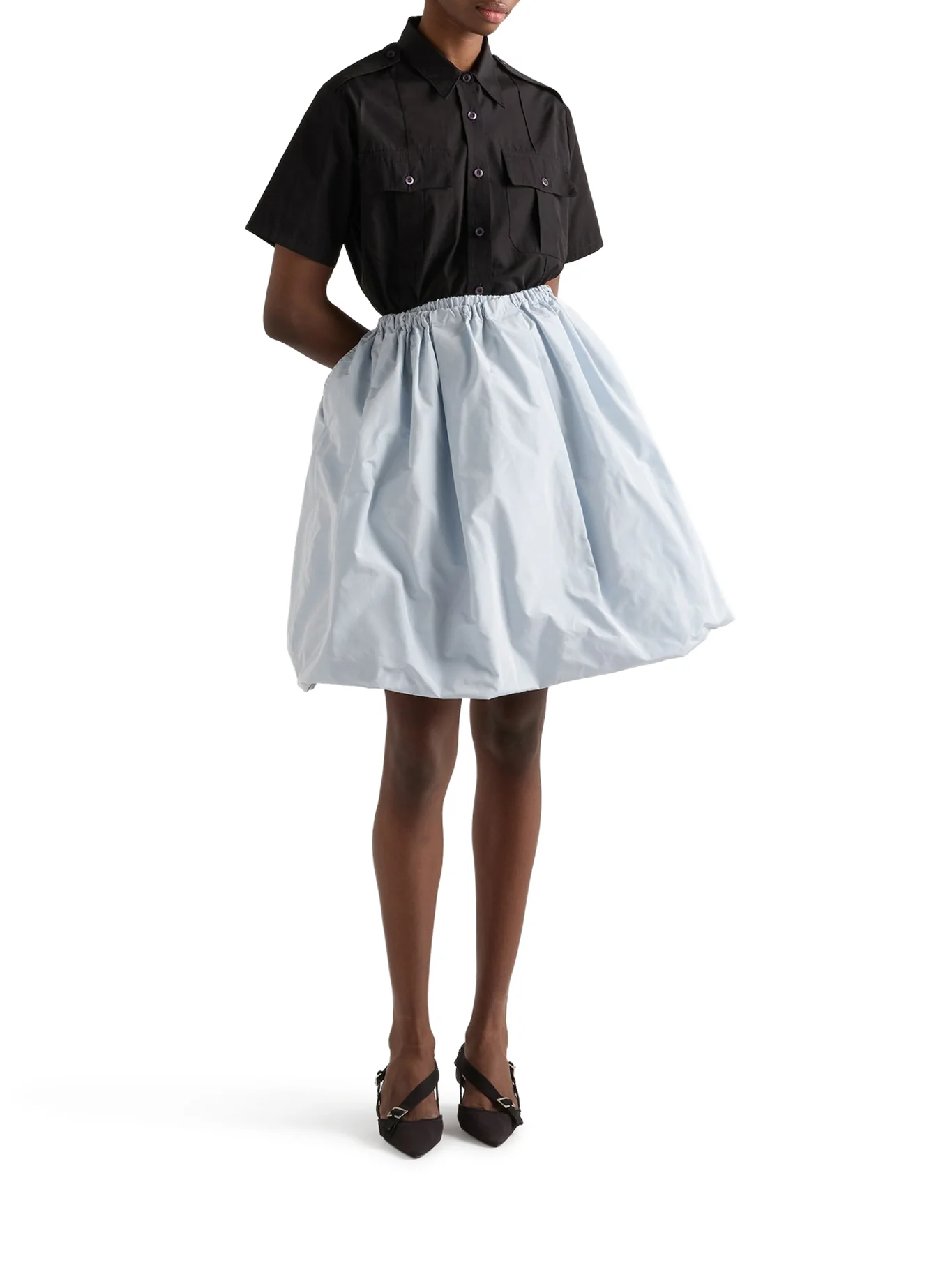 SHORT-SLEEVED POPLIN SHIRT - Image 2