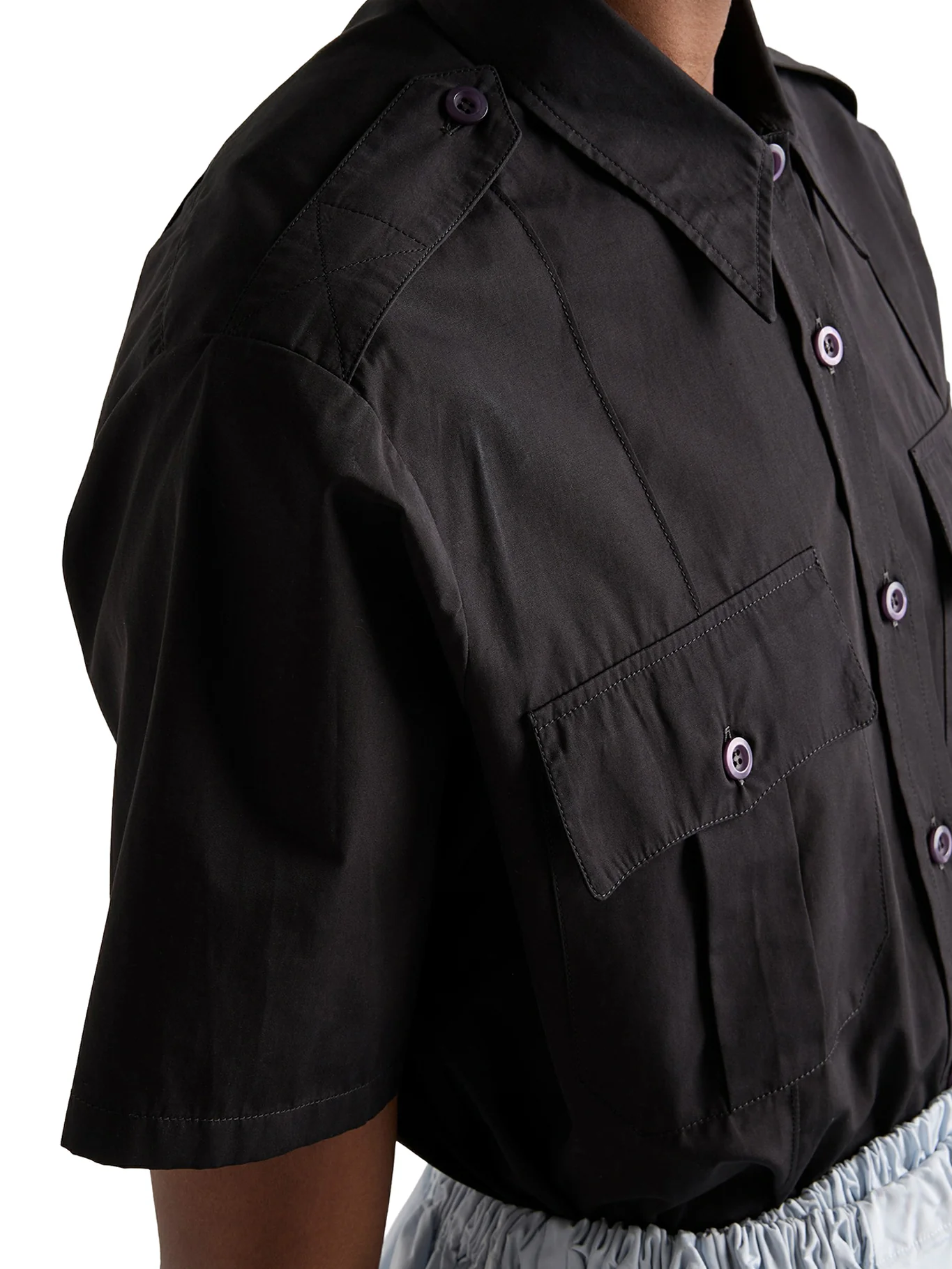 SHORT-SLEEVED POPLIN SHIRT - Image 5