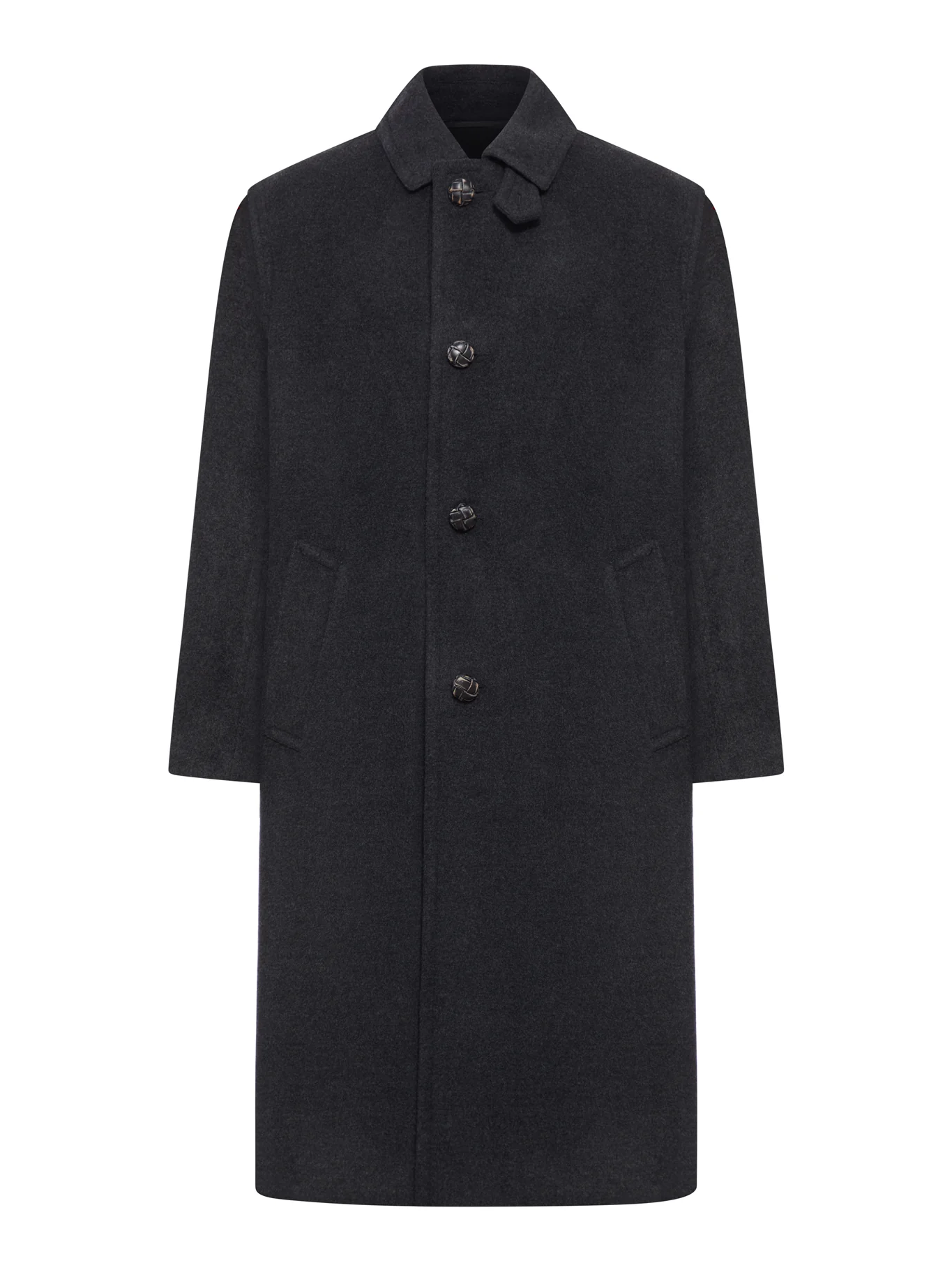 SINGLE-BREASTED CASHMERE LODEN COAT