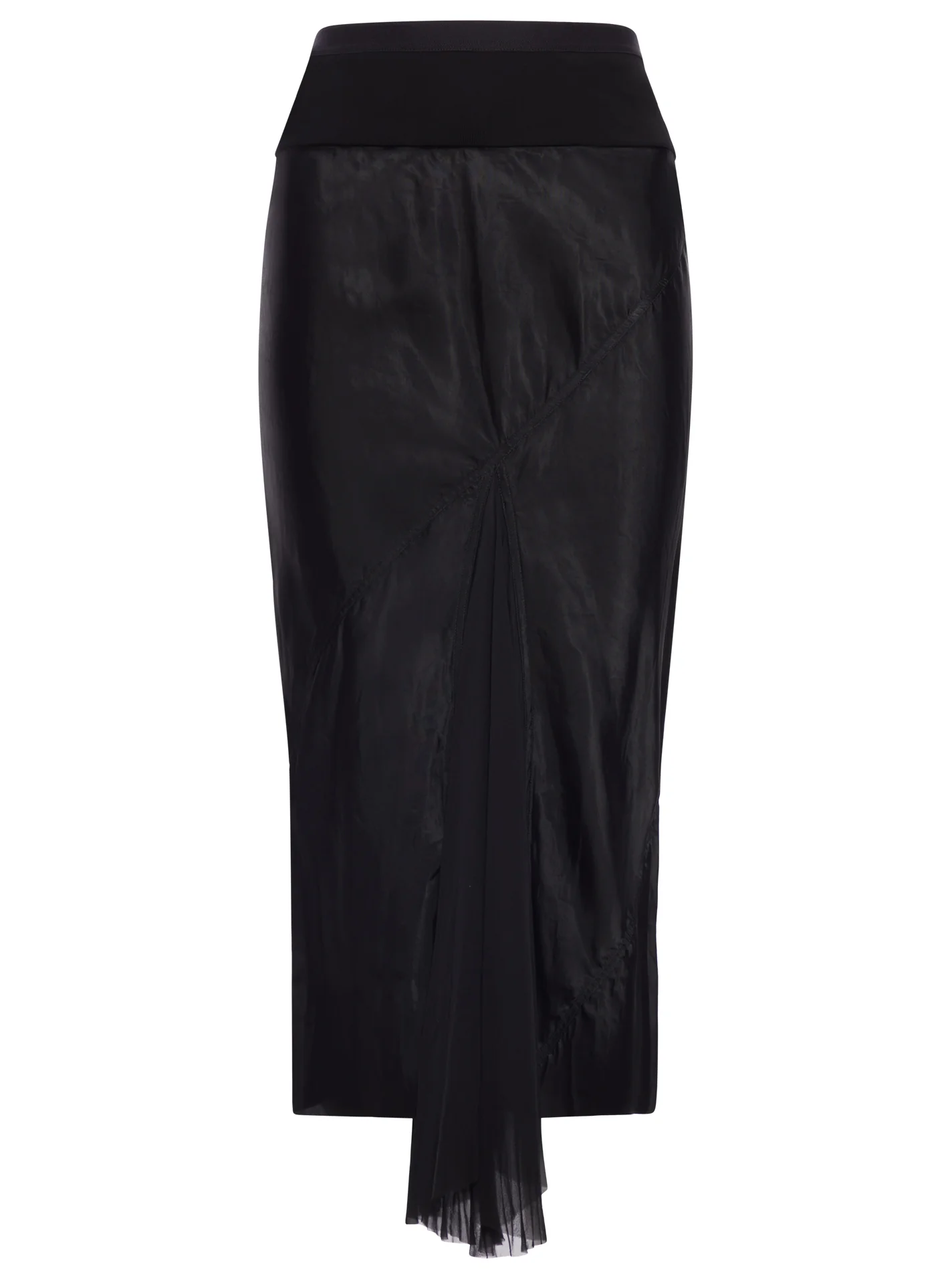 ASYMMETRIC MIDI SKIRT