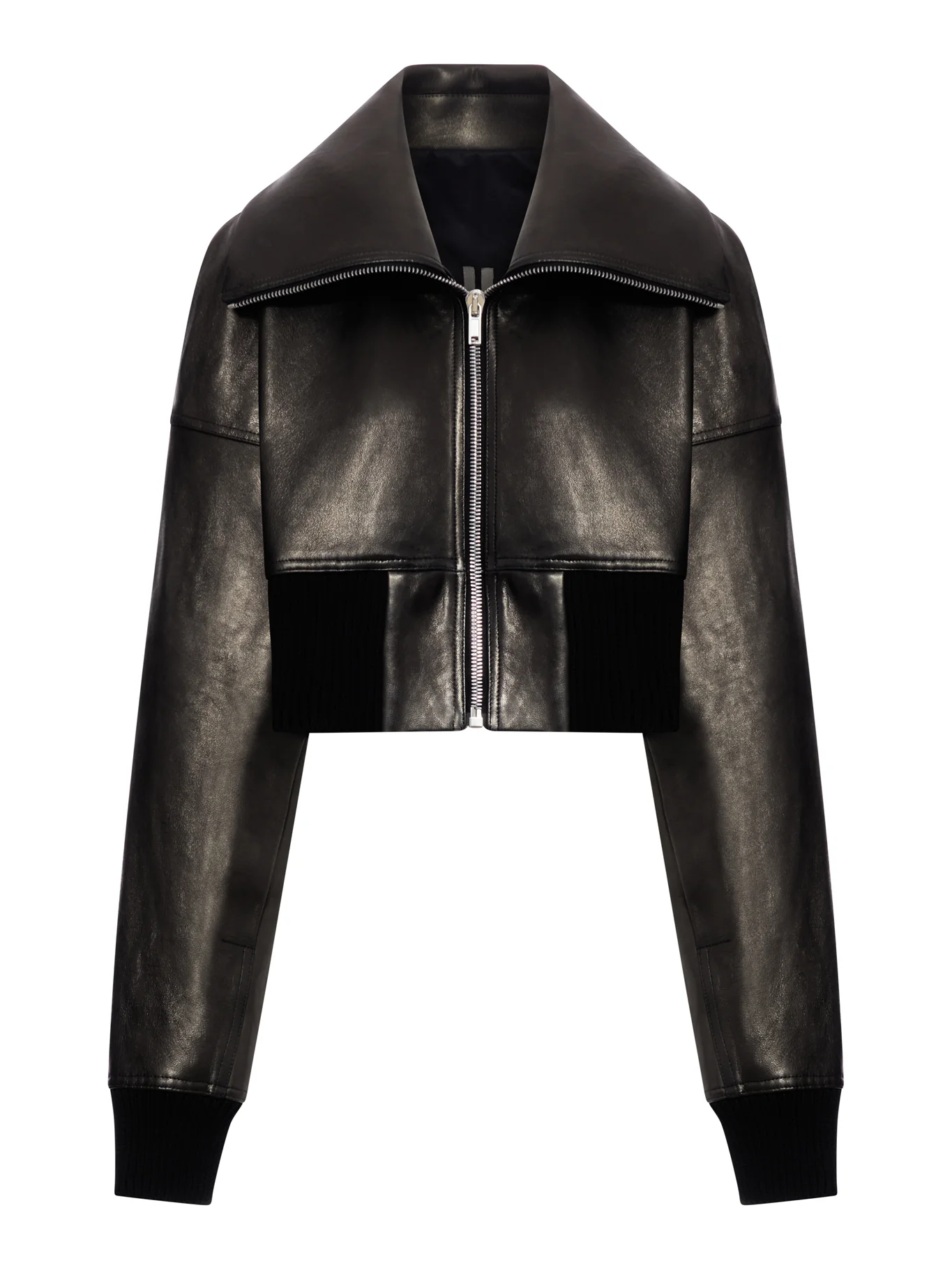 PADDED LEATHER BOMBER JACKET