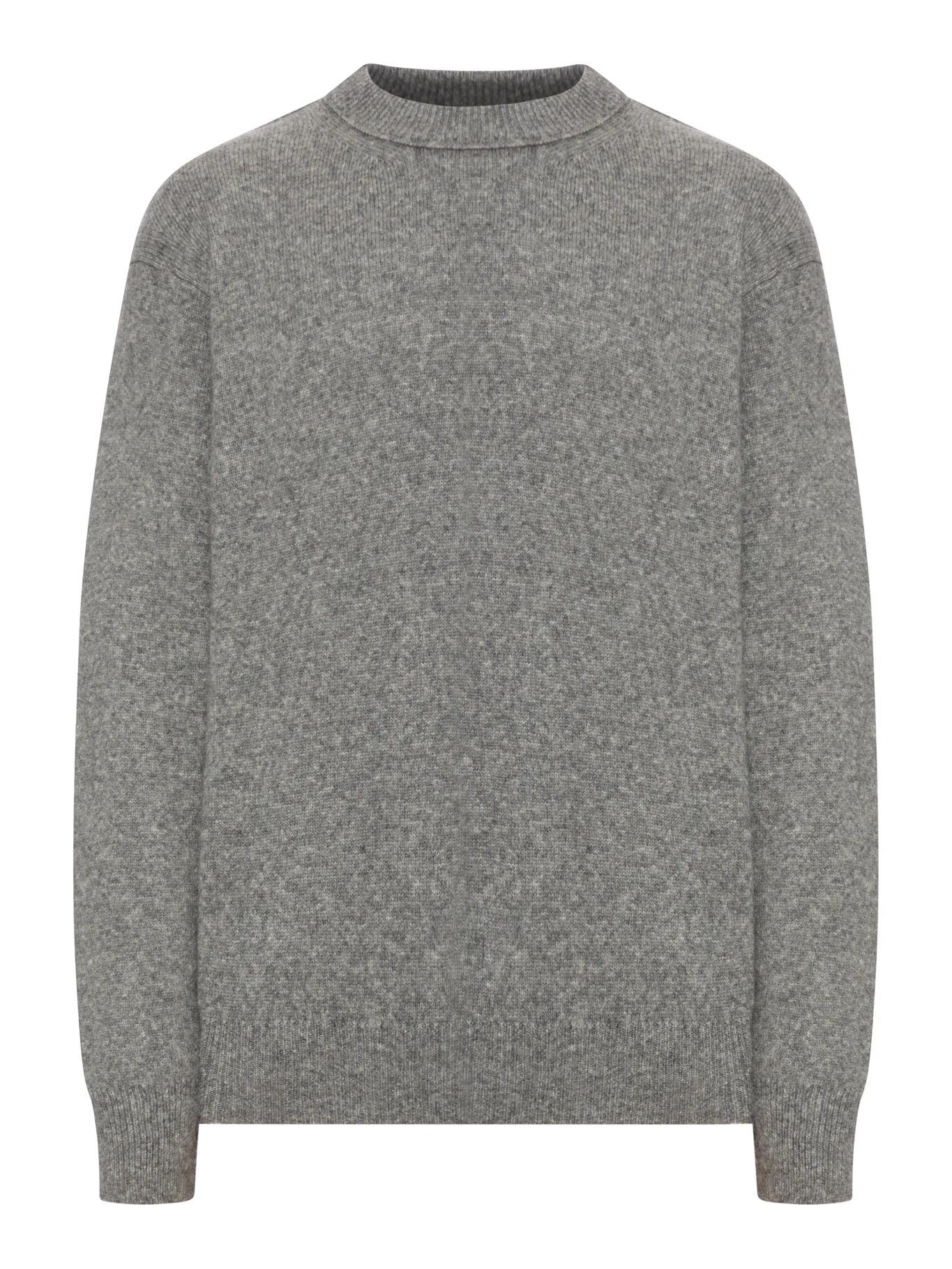 CREW NECK SWEATER IN MELANGE EFFECT WOOL