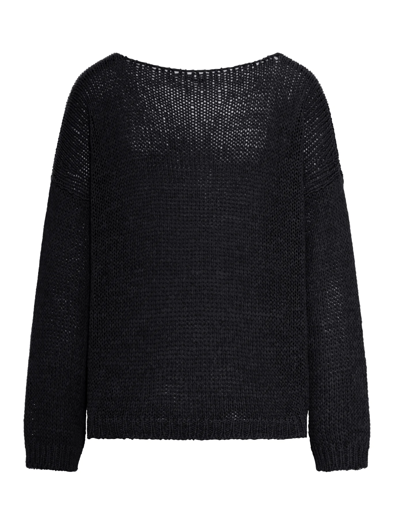 OPENWORK SWEATER WITH DROPPED SHOULDERS IN COTTON BLEND - Image 2