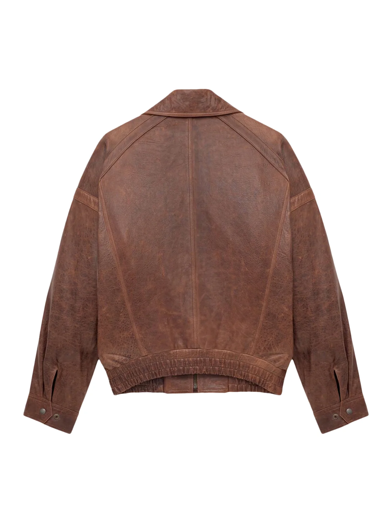 AGED LAMBSKIN BOMBER JACKET - Image 2