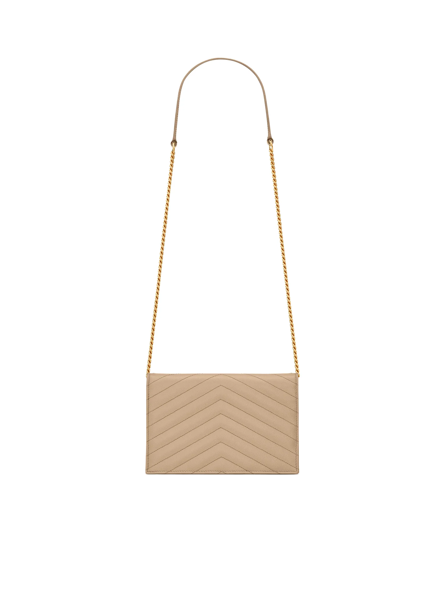 CASSANDRE MATELASSÉ ENVELOPE CHAIN WALLET IN GRAIN DE POUDRE EMBOSSED LEATHER - Image 2