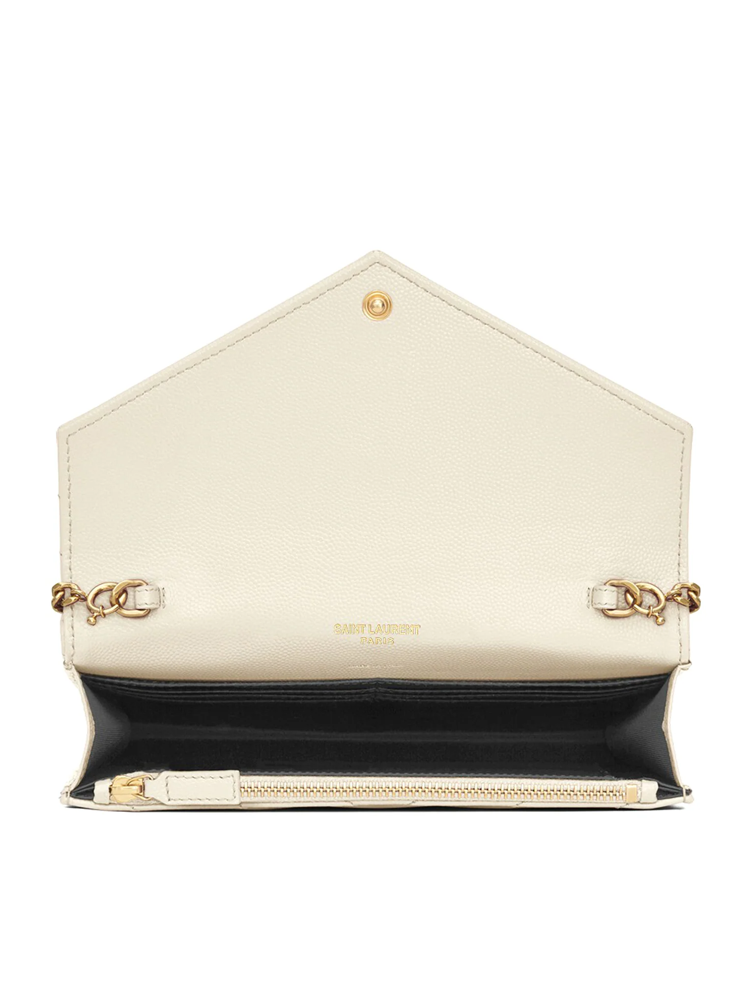 CASSANDRE MATELASSÉ ENVELOPE CHAIN WALLET IN GRAIN DE POUDRE EMBOSSED LEATHER - Image 4
