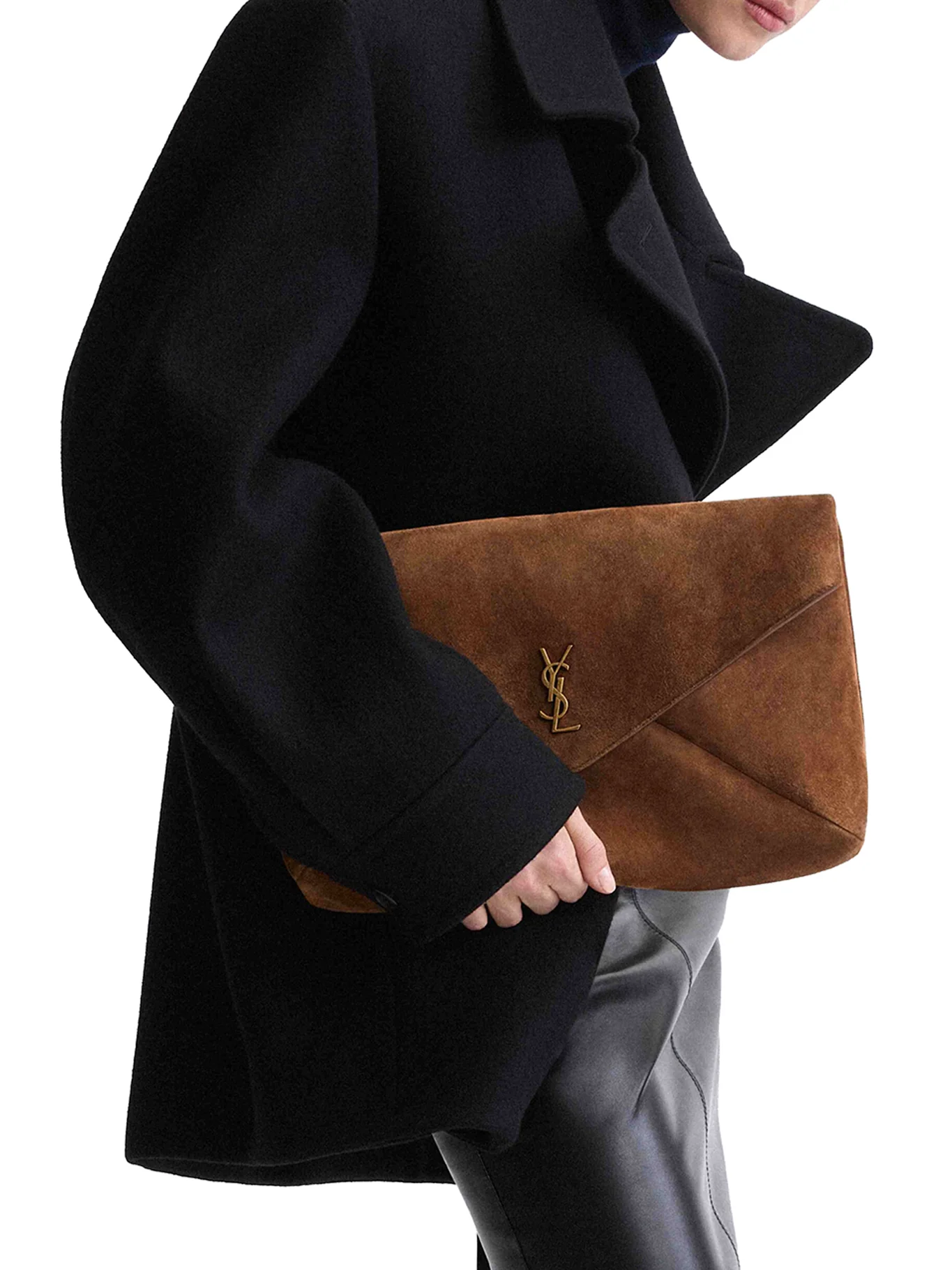 CASSANDRE XXL CLUTCH ON CHAIN IN SUEDE - Image 2