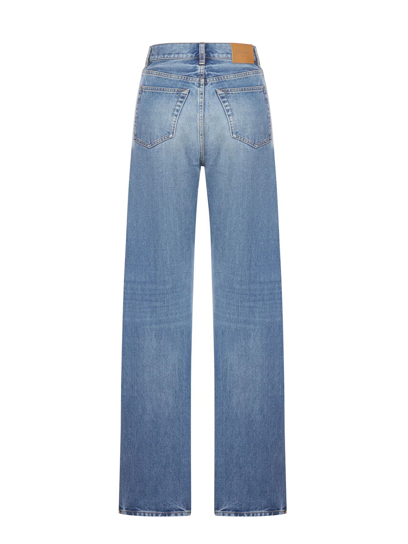 HIGH WAIST JEANS IN BLUE SELVE DENIM - Image 2