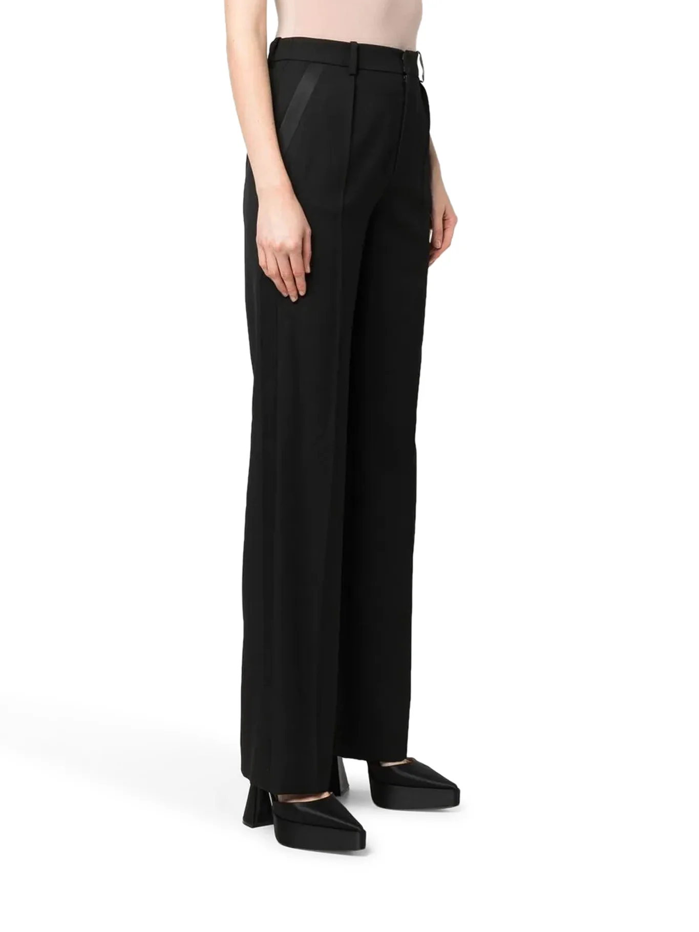 high-waisted straight-leg trousers - Image 3