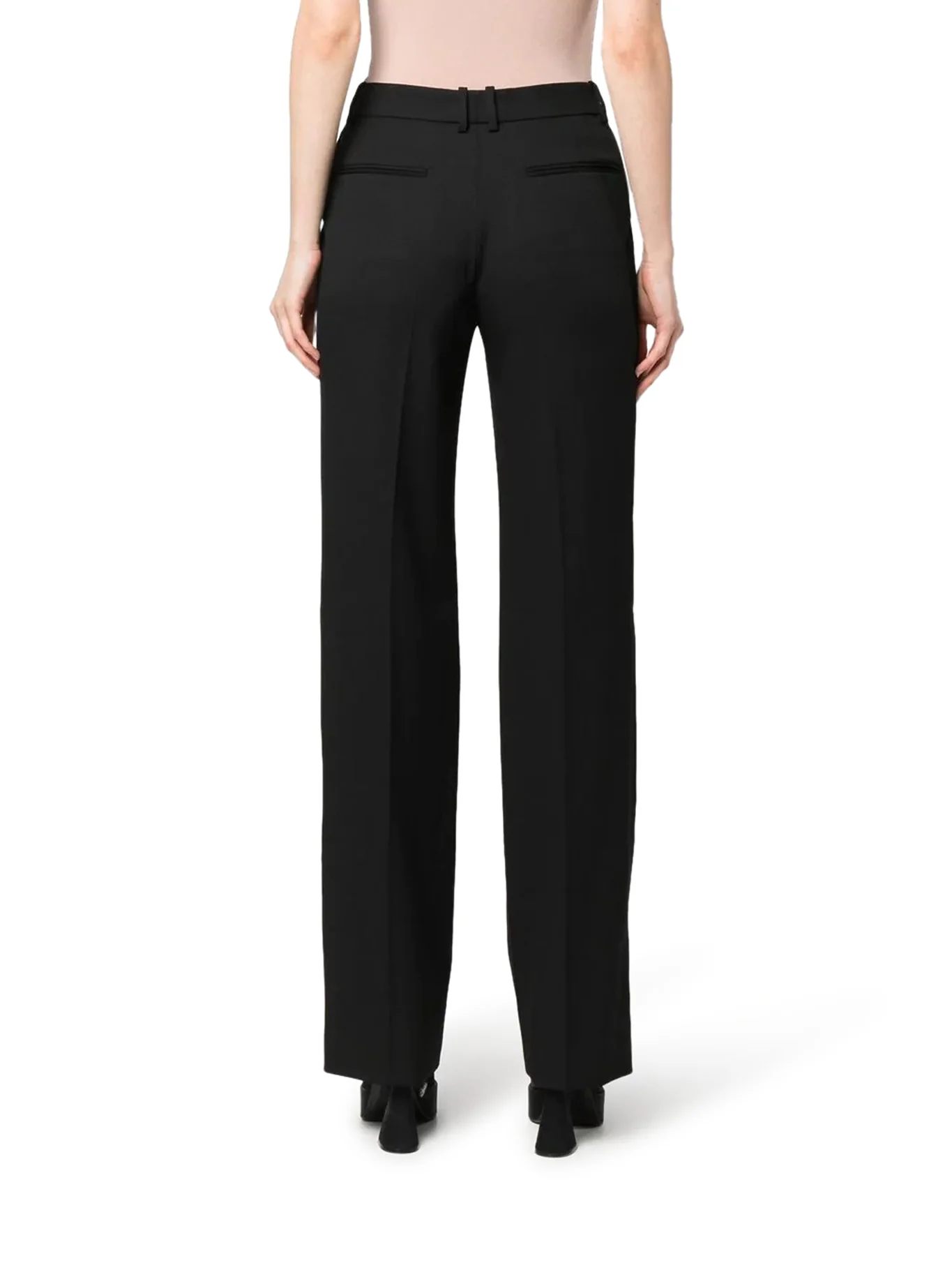 high-waisted straight-leg trousers - Image 4