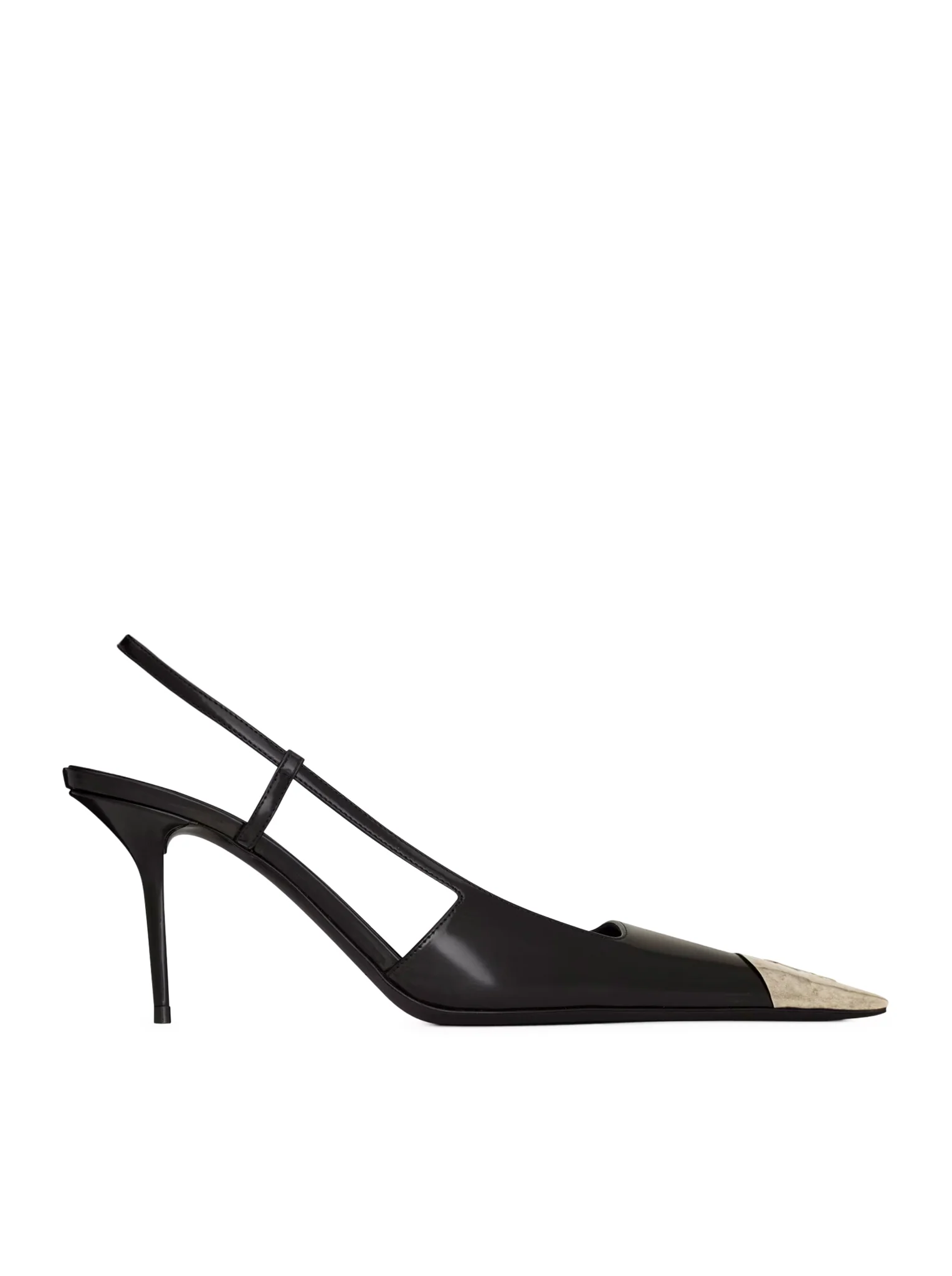JEANNE OPEN-BACK PUMPS IN SHINY LEATHER