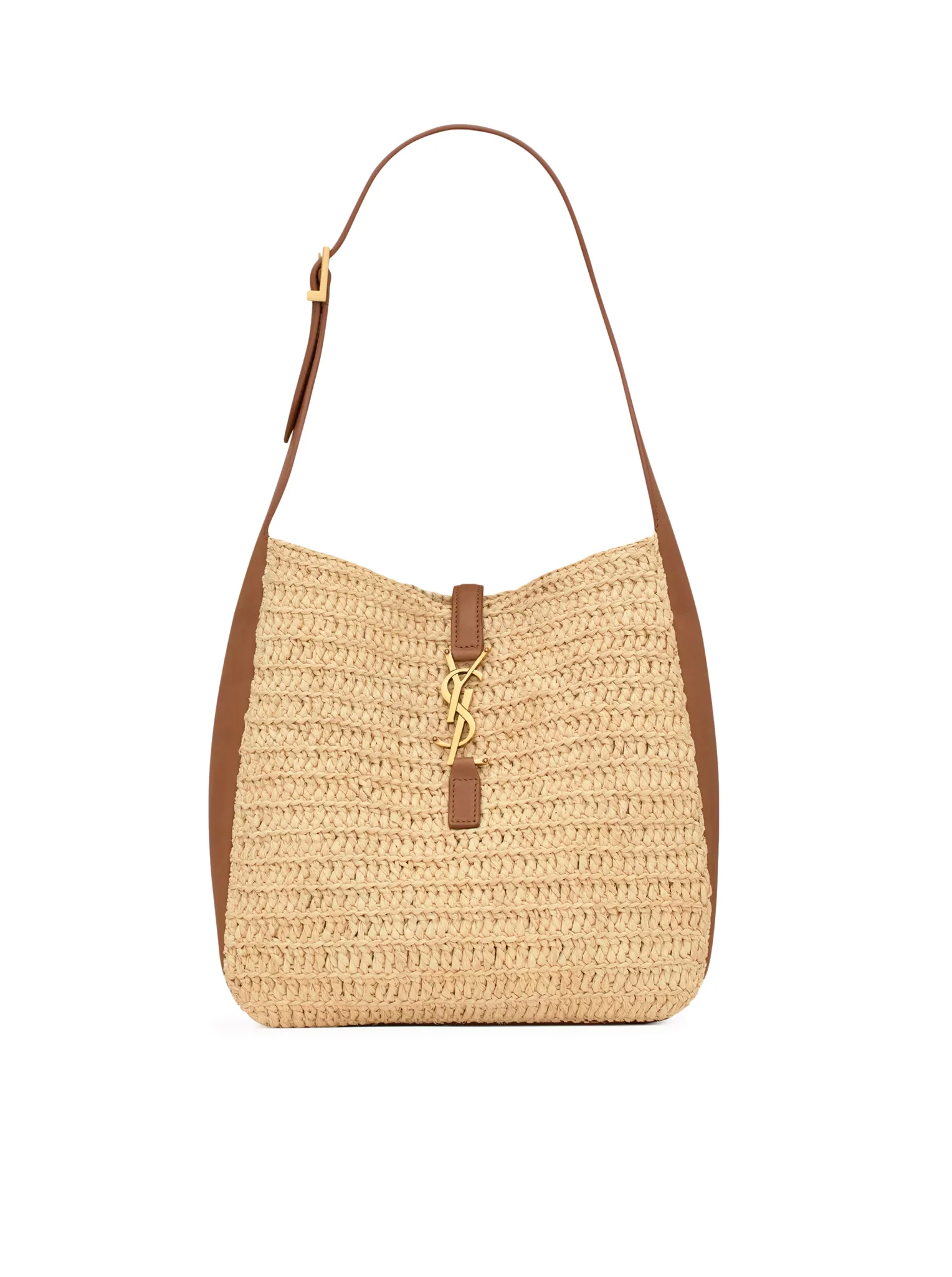 LE 5 À 7 SMALL AND FLEXIBLE IN RAFFIA AND LEATHER
