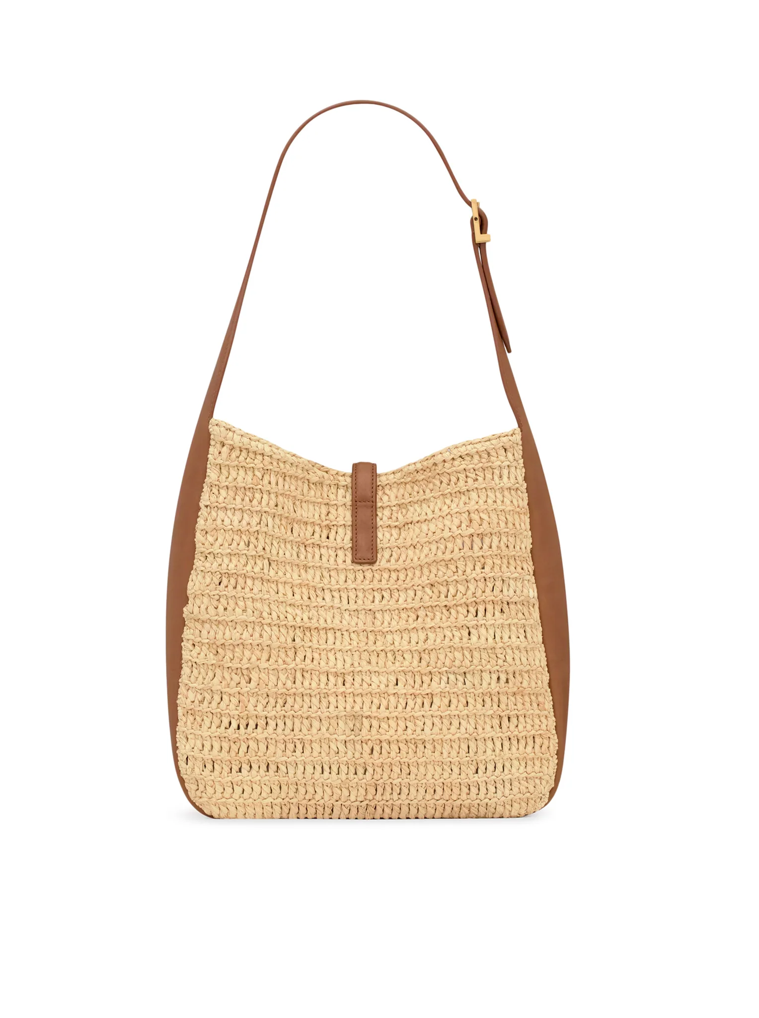 LE 5 À 7 SMALL AND FLEXIBLE IN RAFFIA AND LEATHER - Image 2