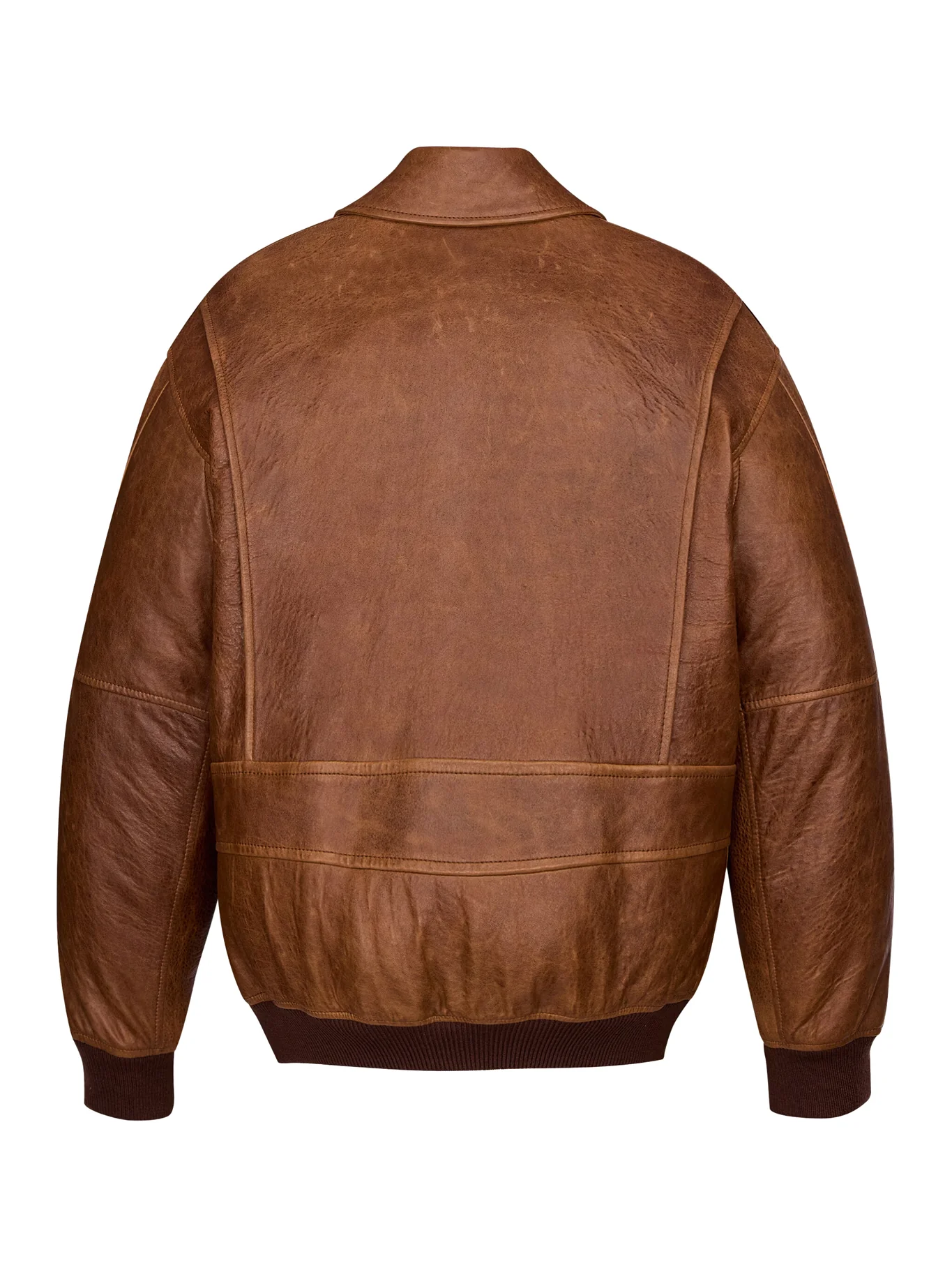 PADDED BOMBER JACKET IN GLOSSY HAMMERED LAMBSKIN - Image 2
