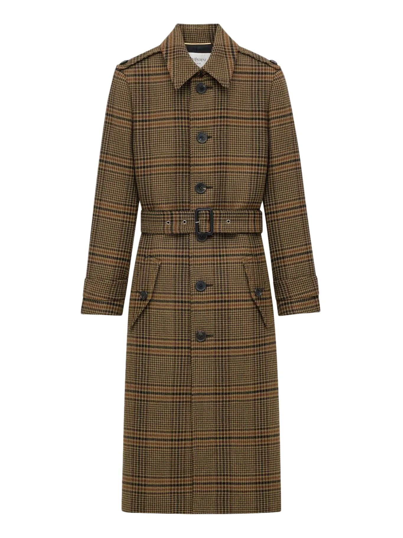 PRINCE OF WALES LONG WOOL COAT