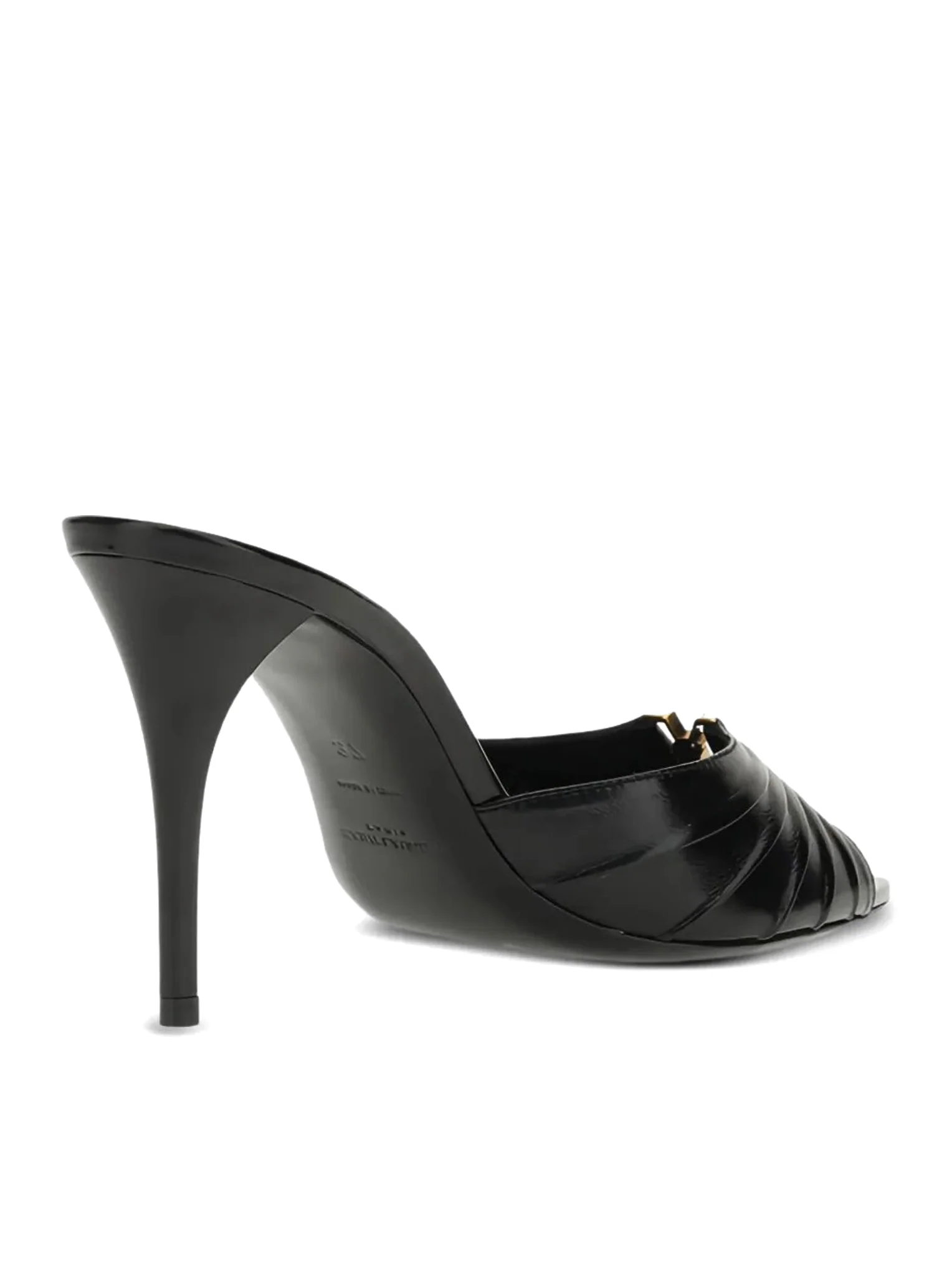 SMOOTH LEATHER BABYLONE MULE - Image 3