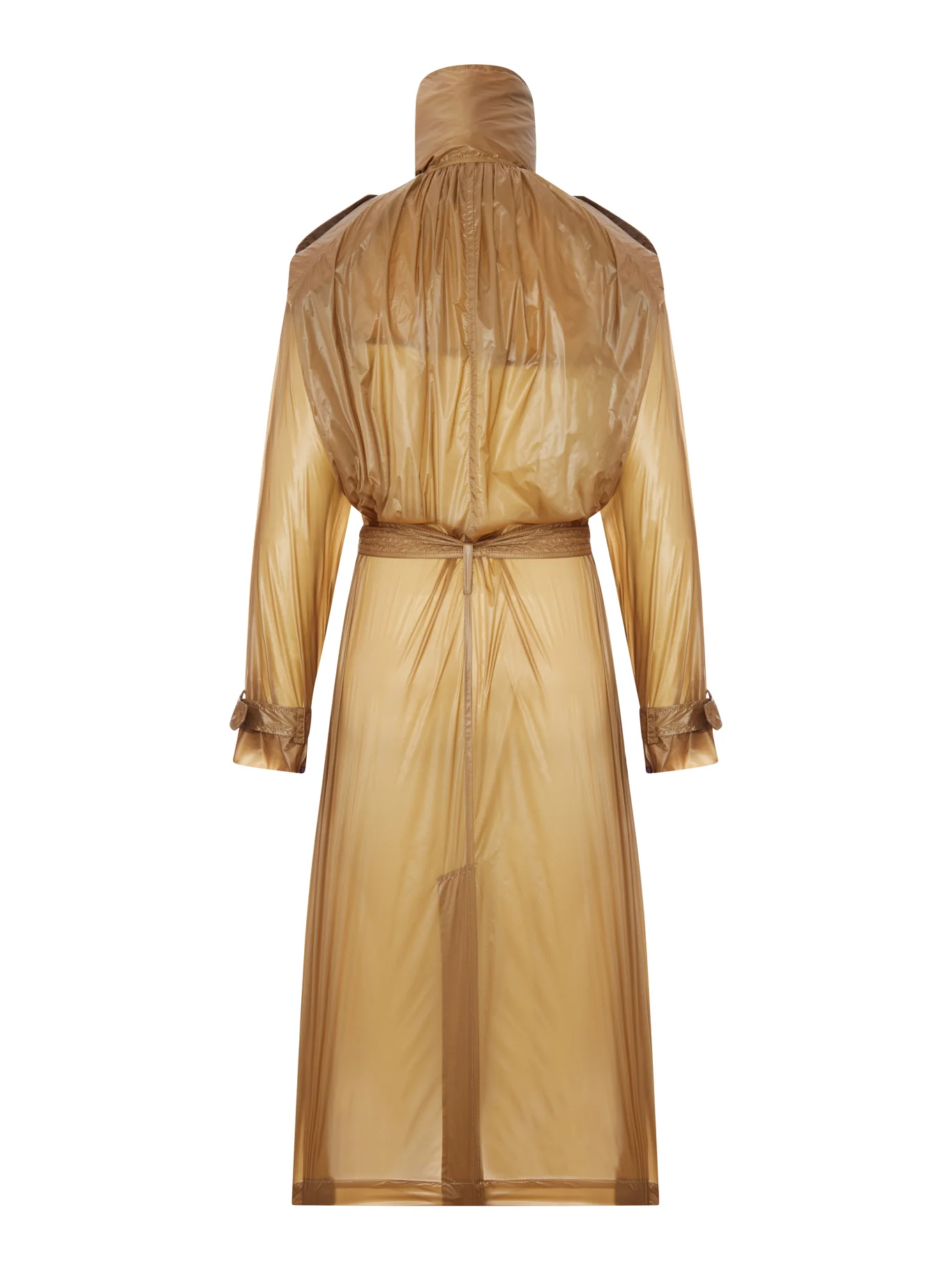 TRANSLUCENT TRENCH COAT WITH LAVALLIÈRE IN TECHNICAL FABRIC - Image 2
