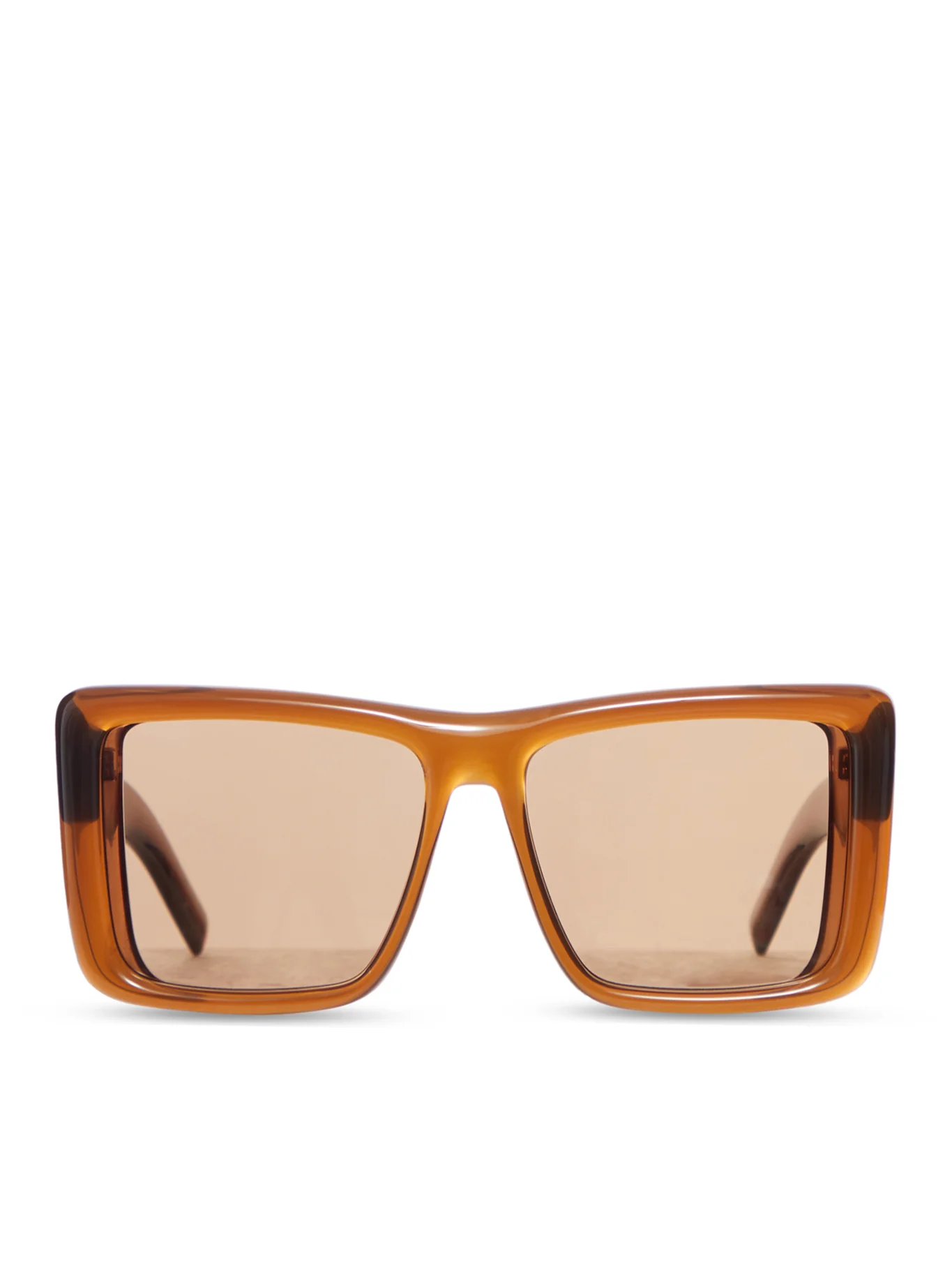 TRANSPARENT SQUARE SUNGLASSES WITH OVERSIZED INJECTION FRAME AND NYLON LENSES