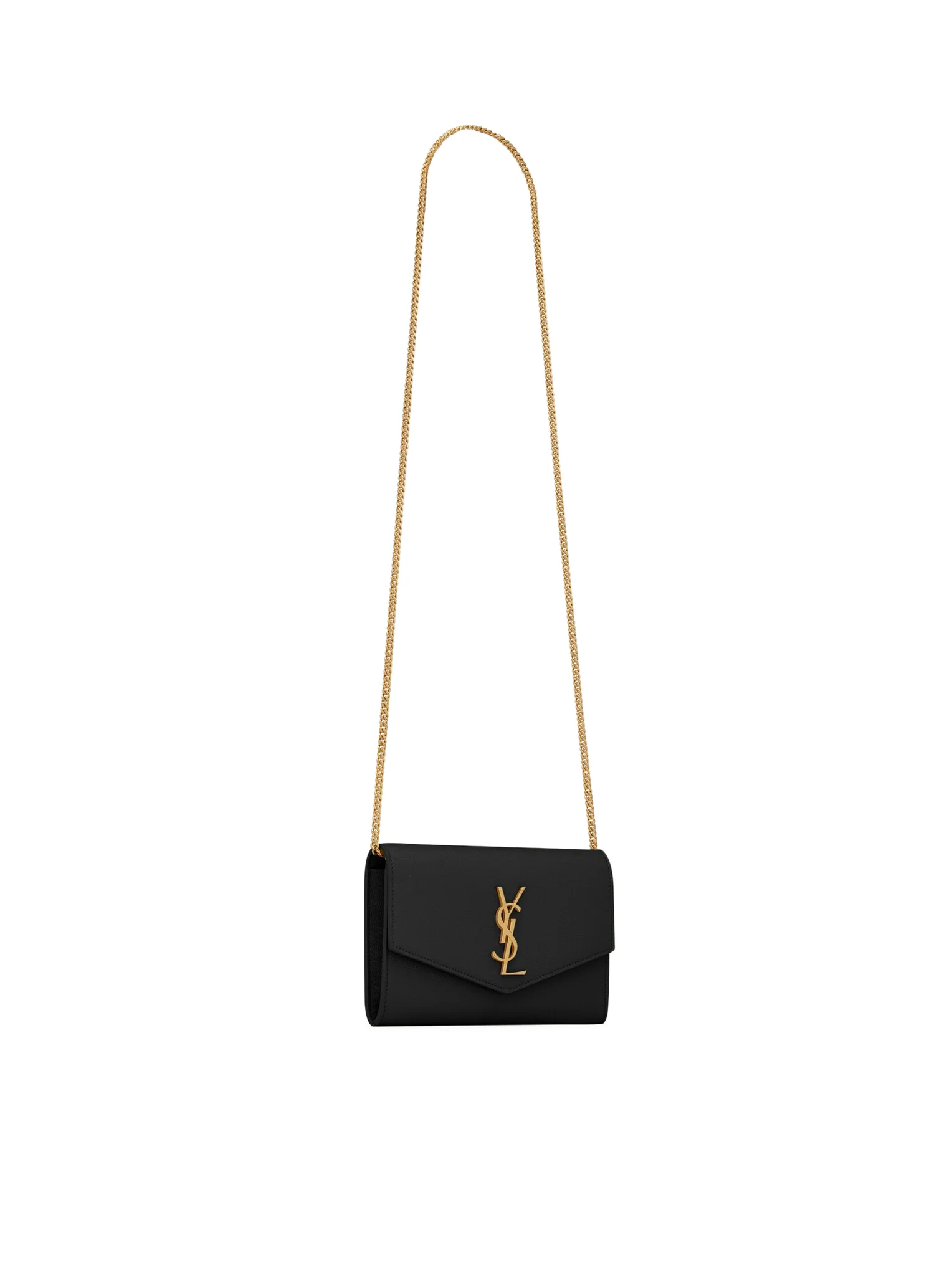 UPTOWN GRAIN DE POUDRE EMBOSSED LEATHER WALLET WITH CHAIN - Image 2