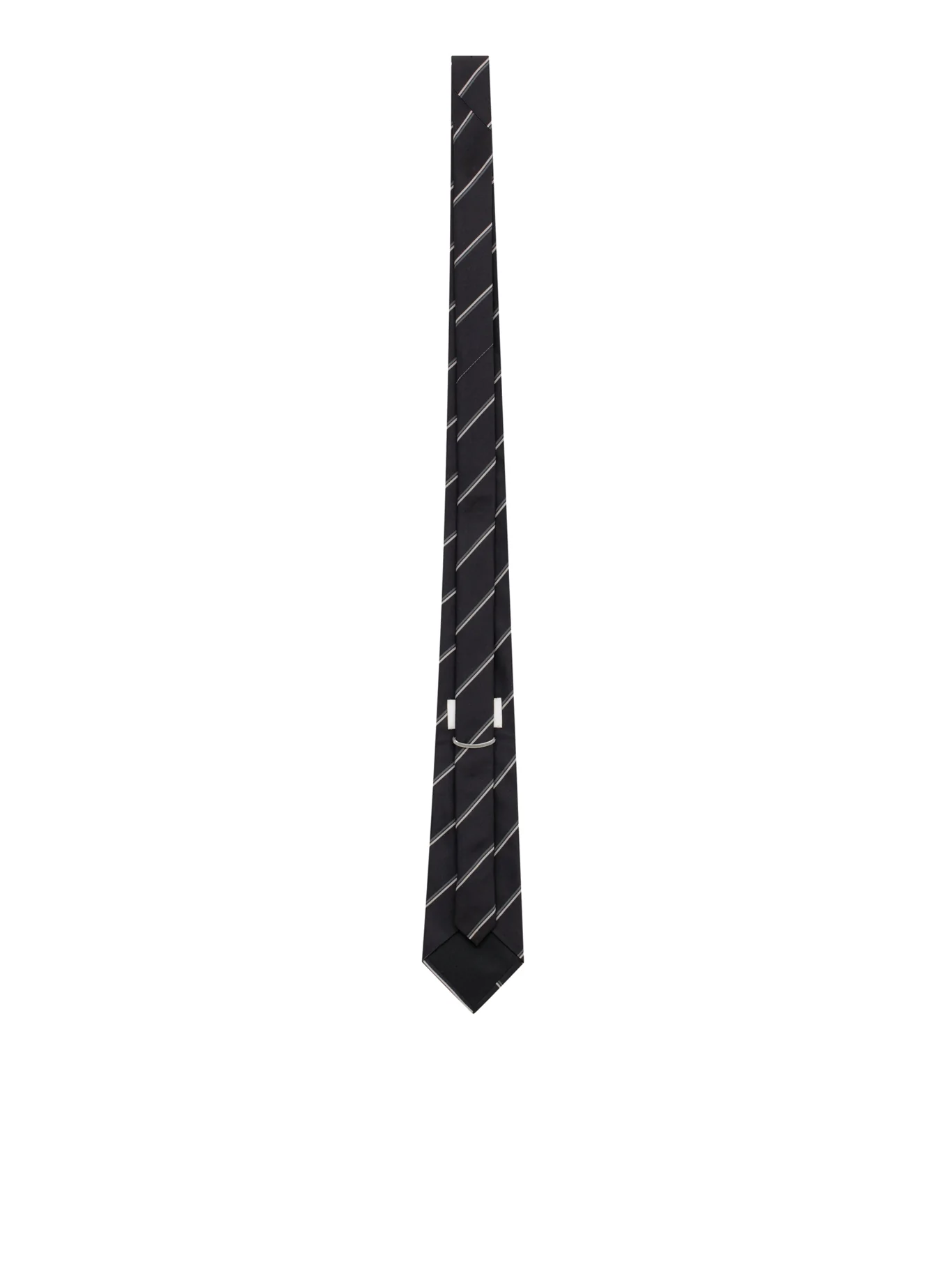 WIDE STRIPED SILK TIE - Image 2