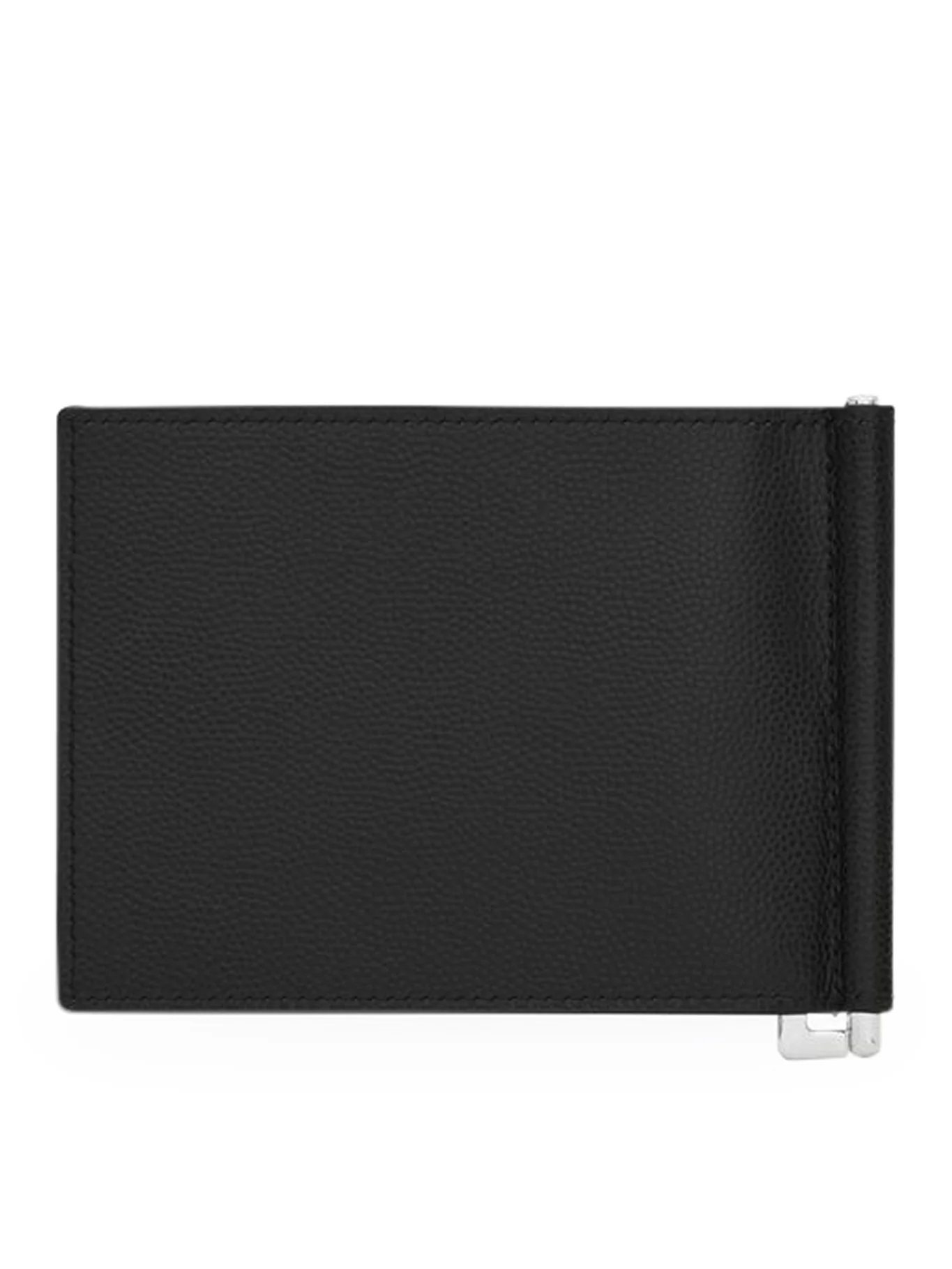 WALLET MONEY CLIP SAINT LAURENT PARIS BLACK TEXTURED LEATHER - Image 2