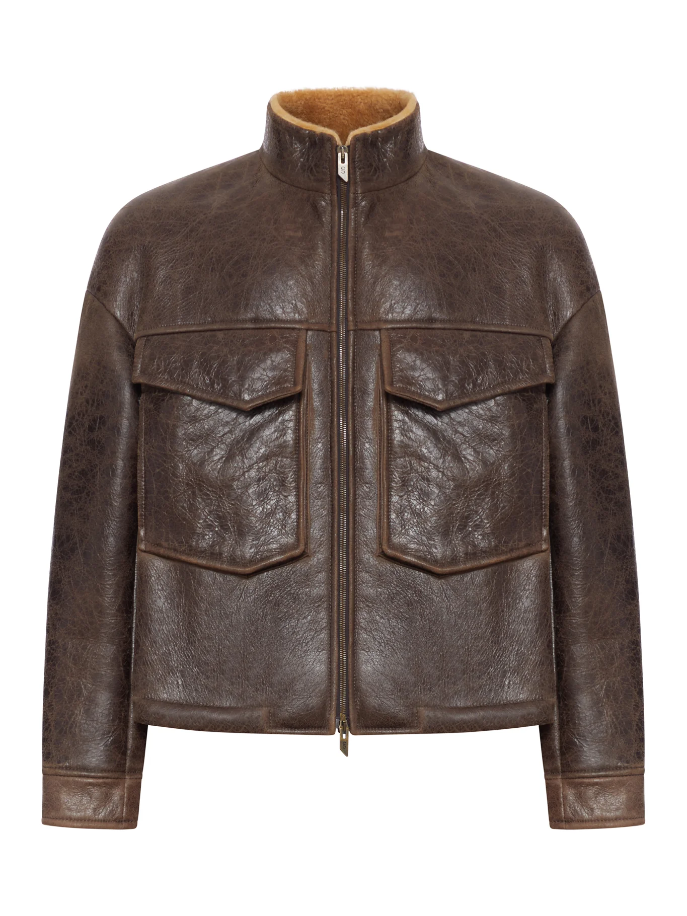 LEATHER JACKET WITH PATCH POCKETS