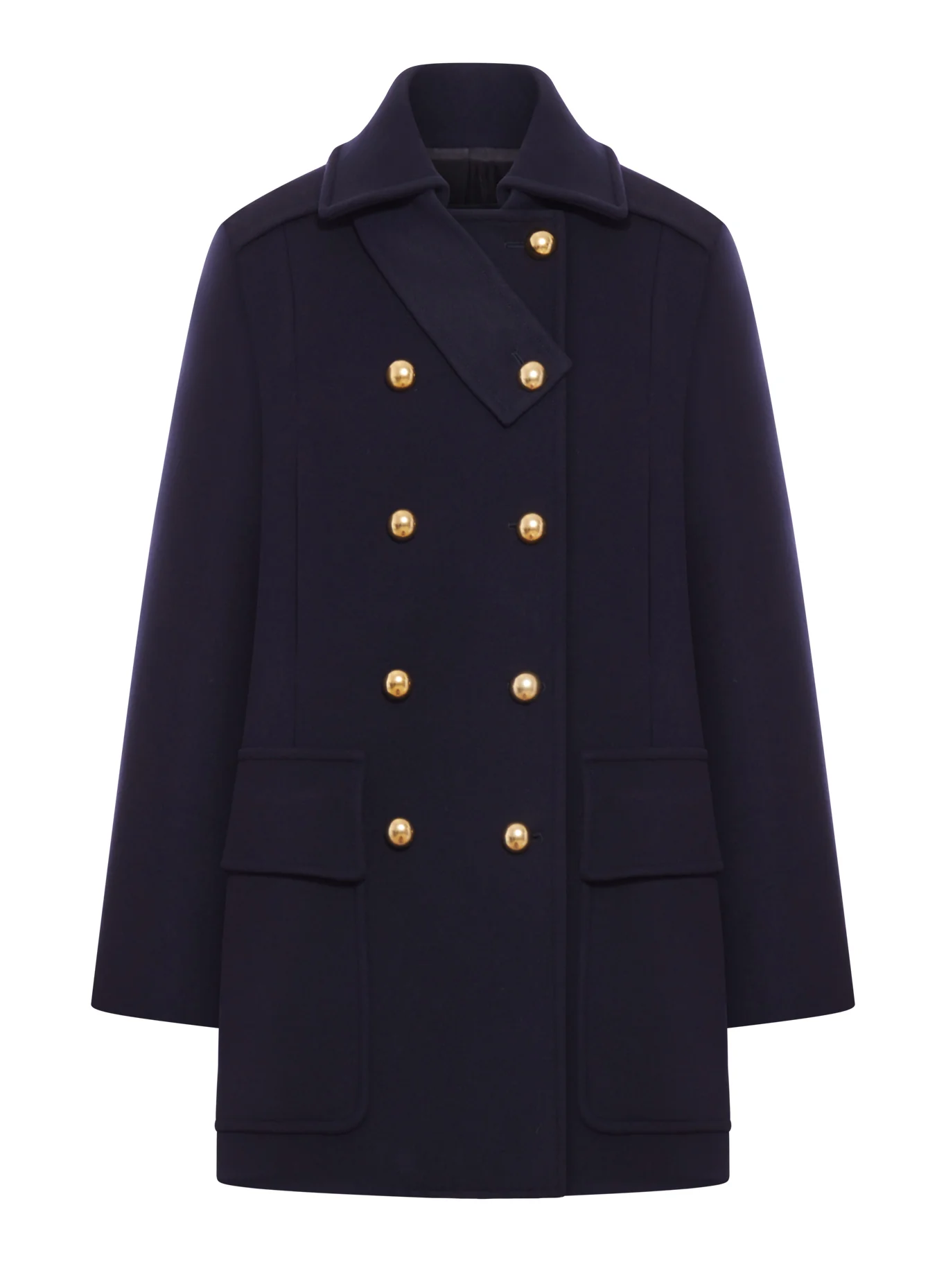 VITAMIN DOUBLE-BREASTED WOOL COAT